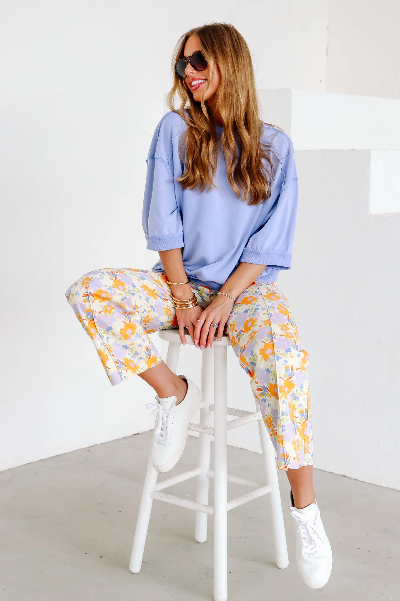 Simply Put Peri Ice 3/4 Sleeve Top - Image 2
