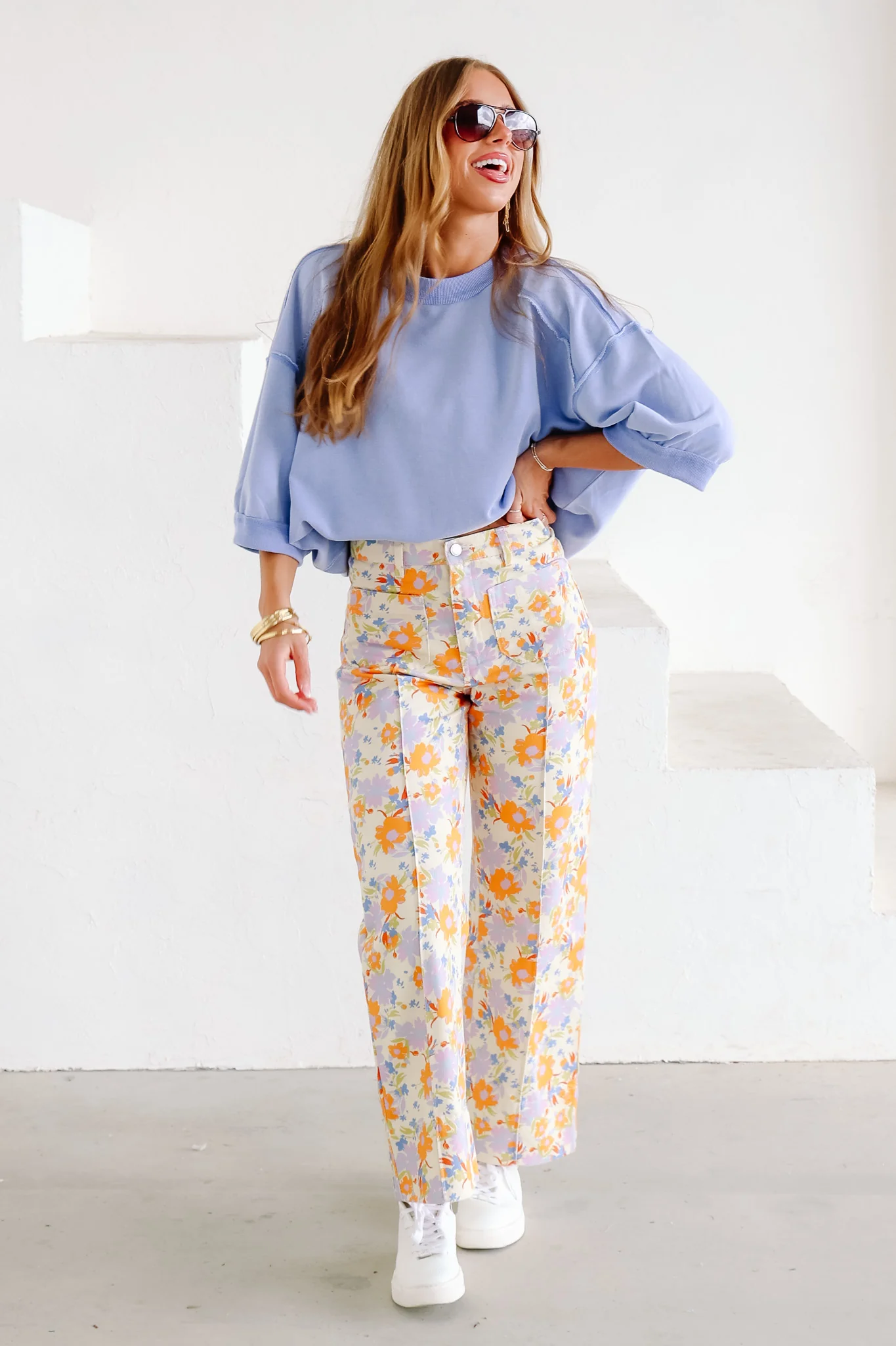 Simply Put Peri Ice 3/4 Sleeve Top - Image 3