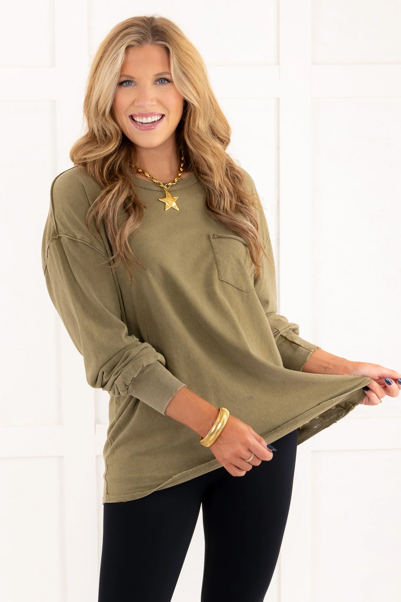 Fade Into You Top - Military Olive | Free People