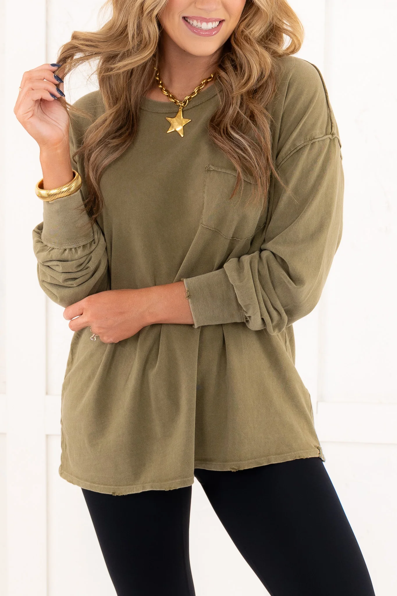 Fade Into You Top - Military Olive | Free People - Image 2