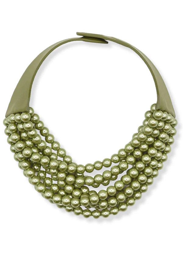 Fairchild Baldwin Bella Glass Pearl Summer Olive Necklace