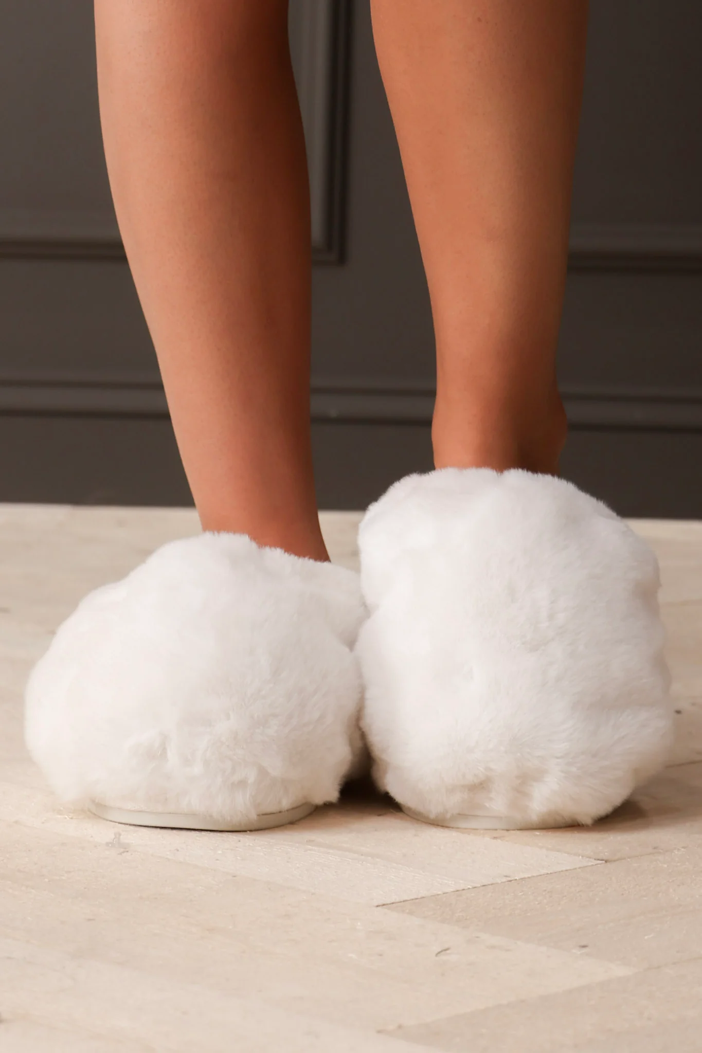 Free People Snowball Snow Faux Fur Slippers - Image 3