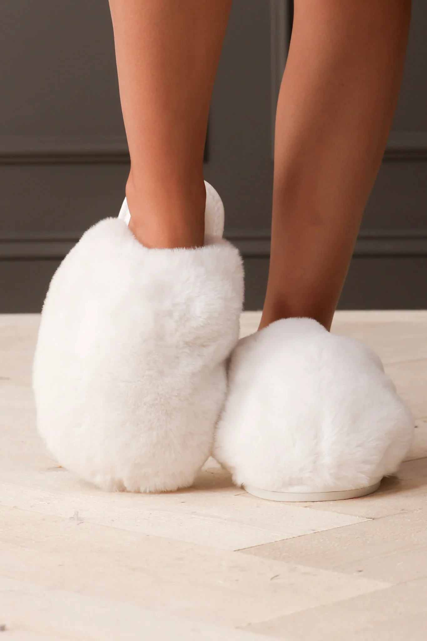 Free People Snowball Snow Faux Fur Slippers - Image 4