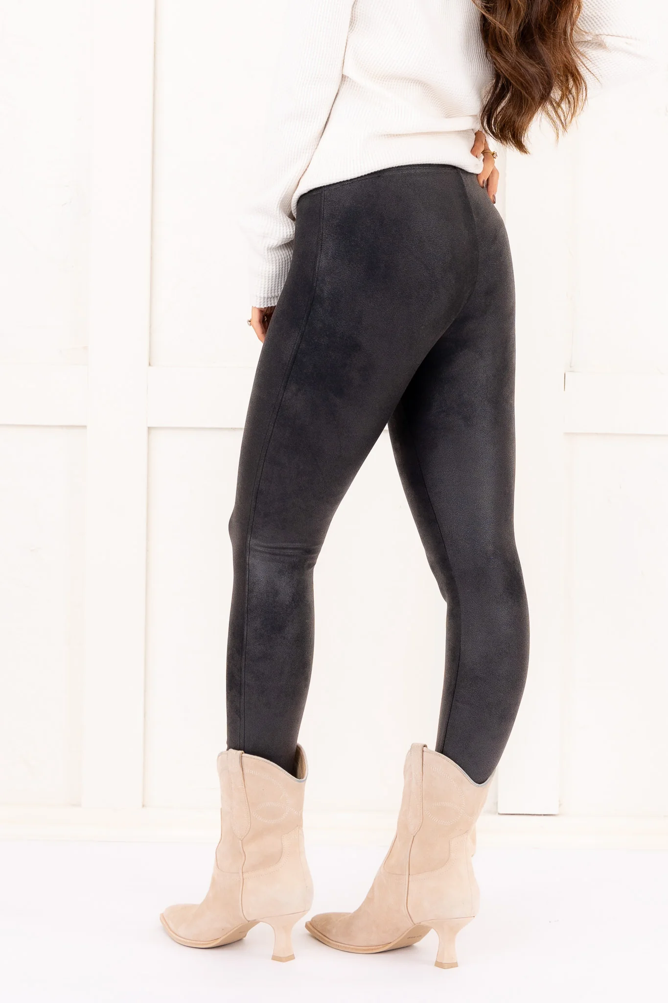 DOORBUSTER - Our Favorite Faux Leather Fleece Lined Leggings | Spanx - Image 5