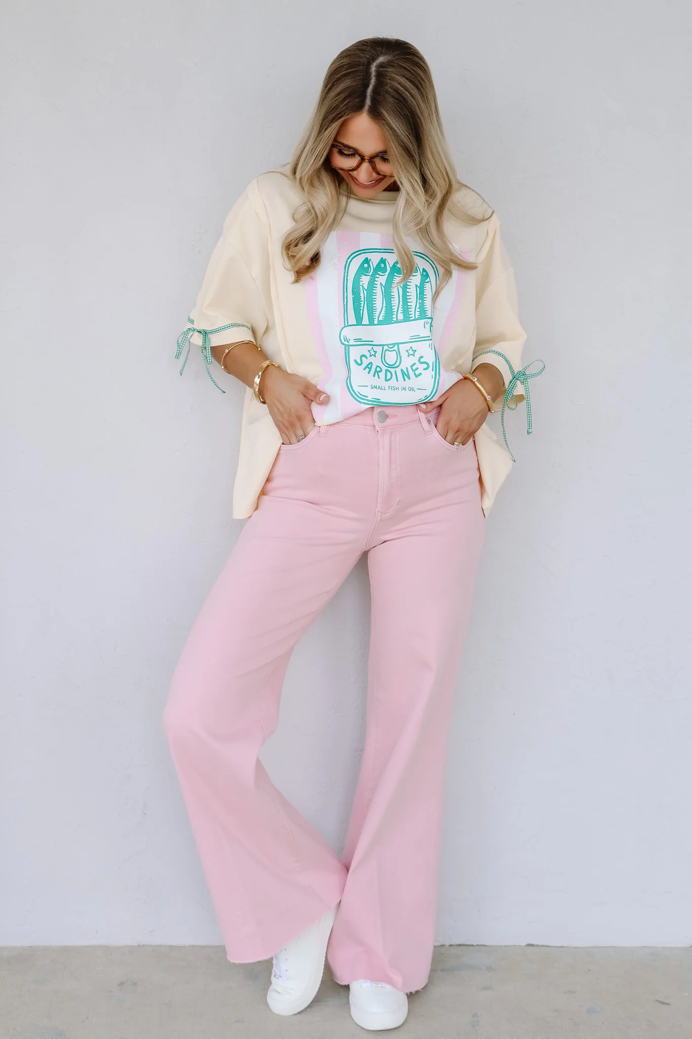Dear John Fiona Pink Cloud Wide Leg Jean - Image 3