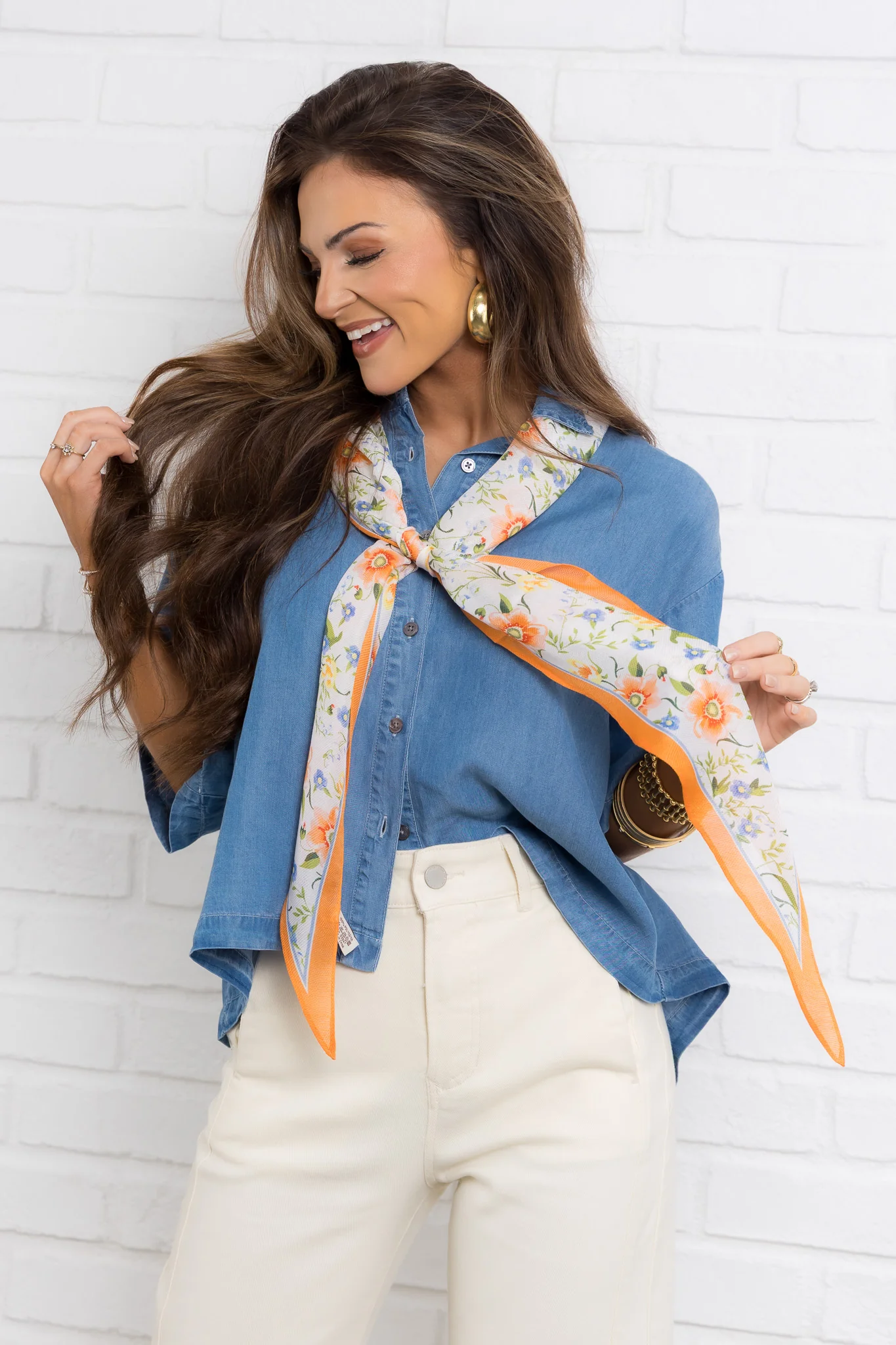 Full Spring Floral Diamond Scarf *Final Sale*