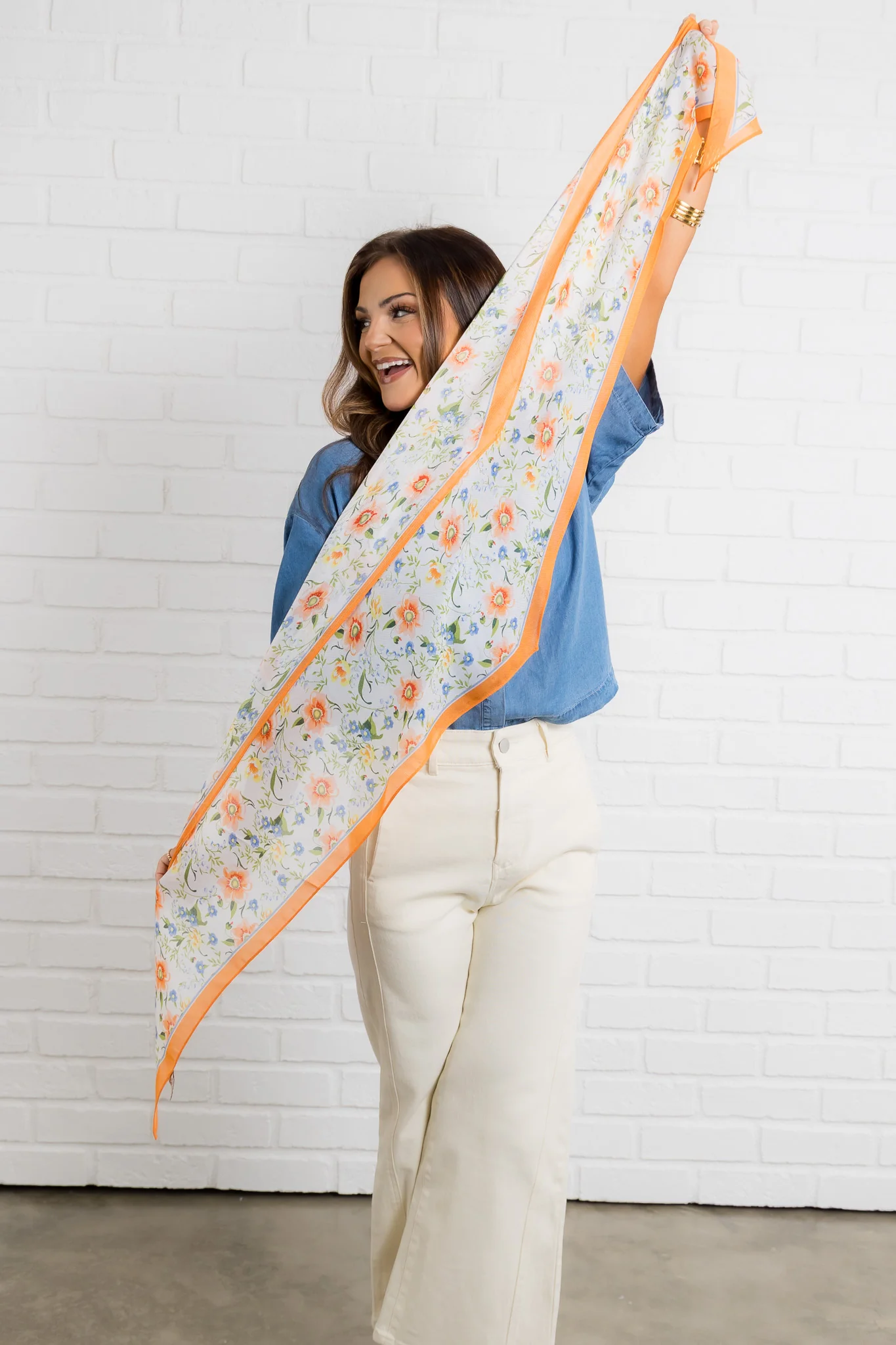 Full Spring Floral Diamond Scarf *Final Sale* - Image 2