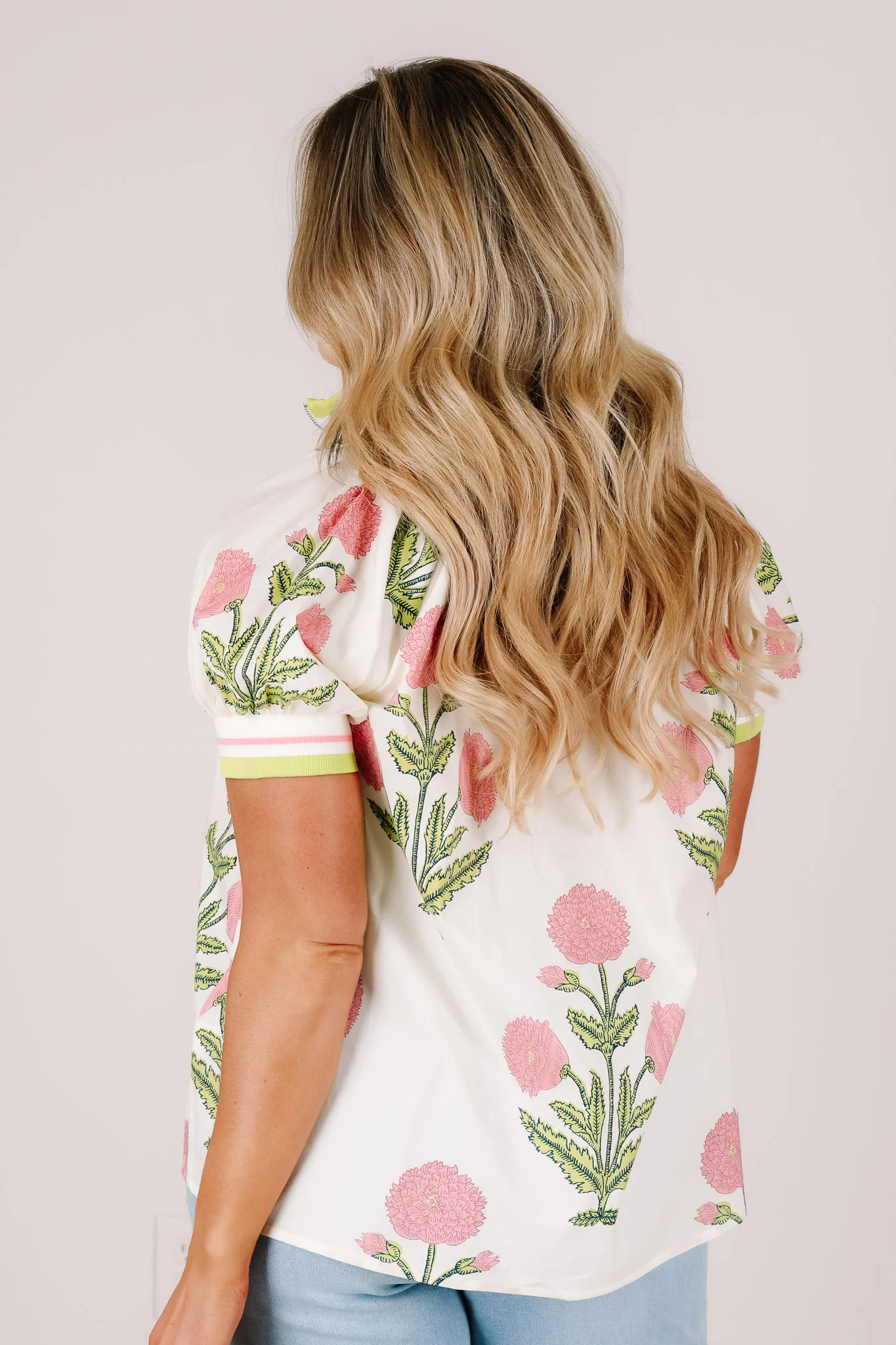 A Million Reasons Pink Mix Short Sleeve Blouse - Image 4