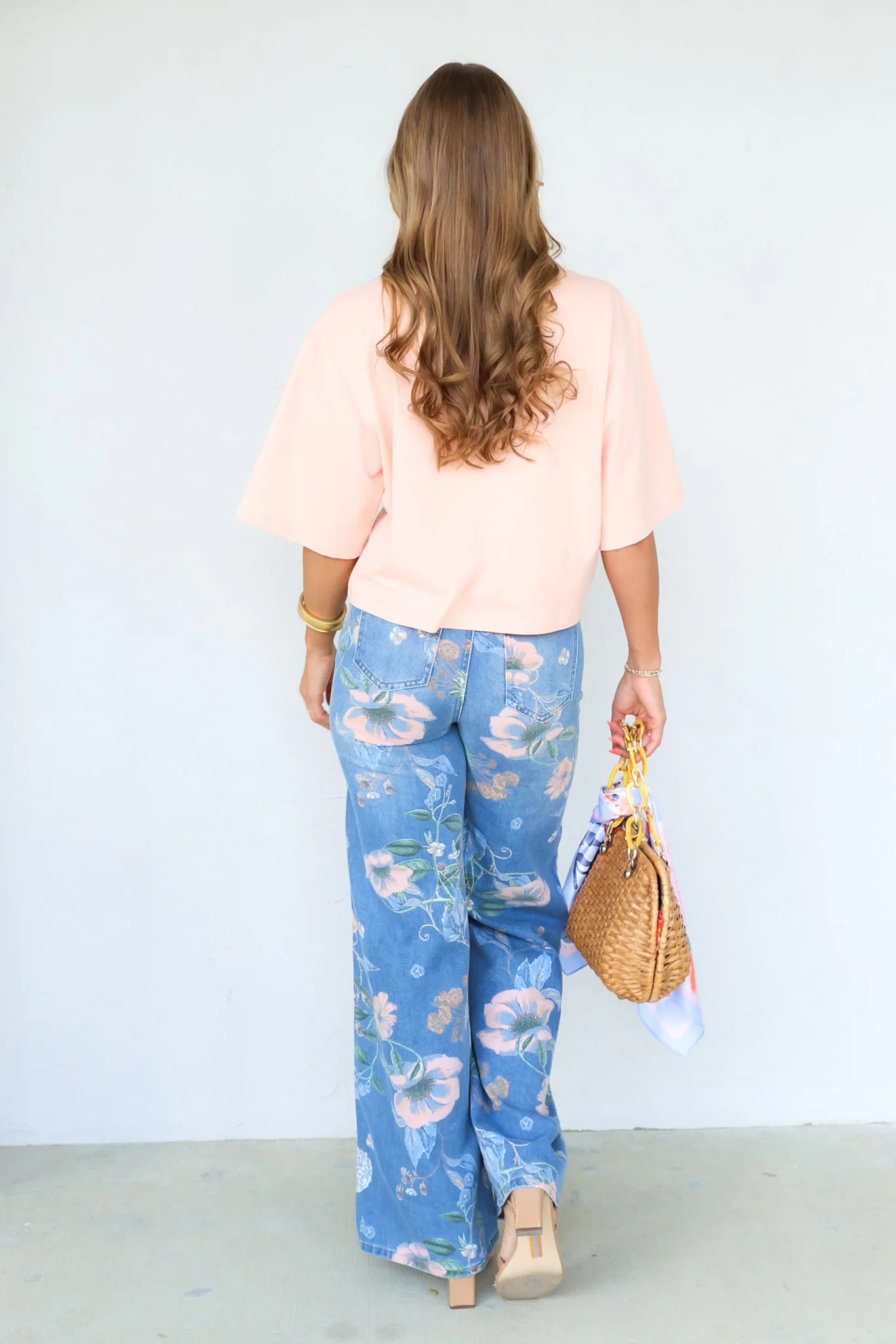 Haven Floral Print Indigo Wide Leg Jean - Image 4