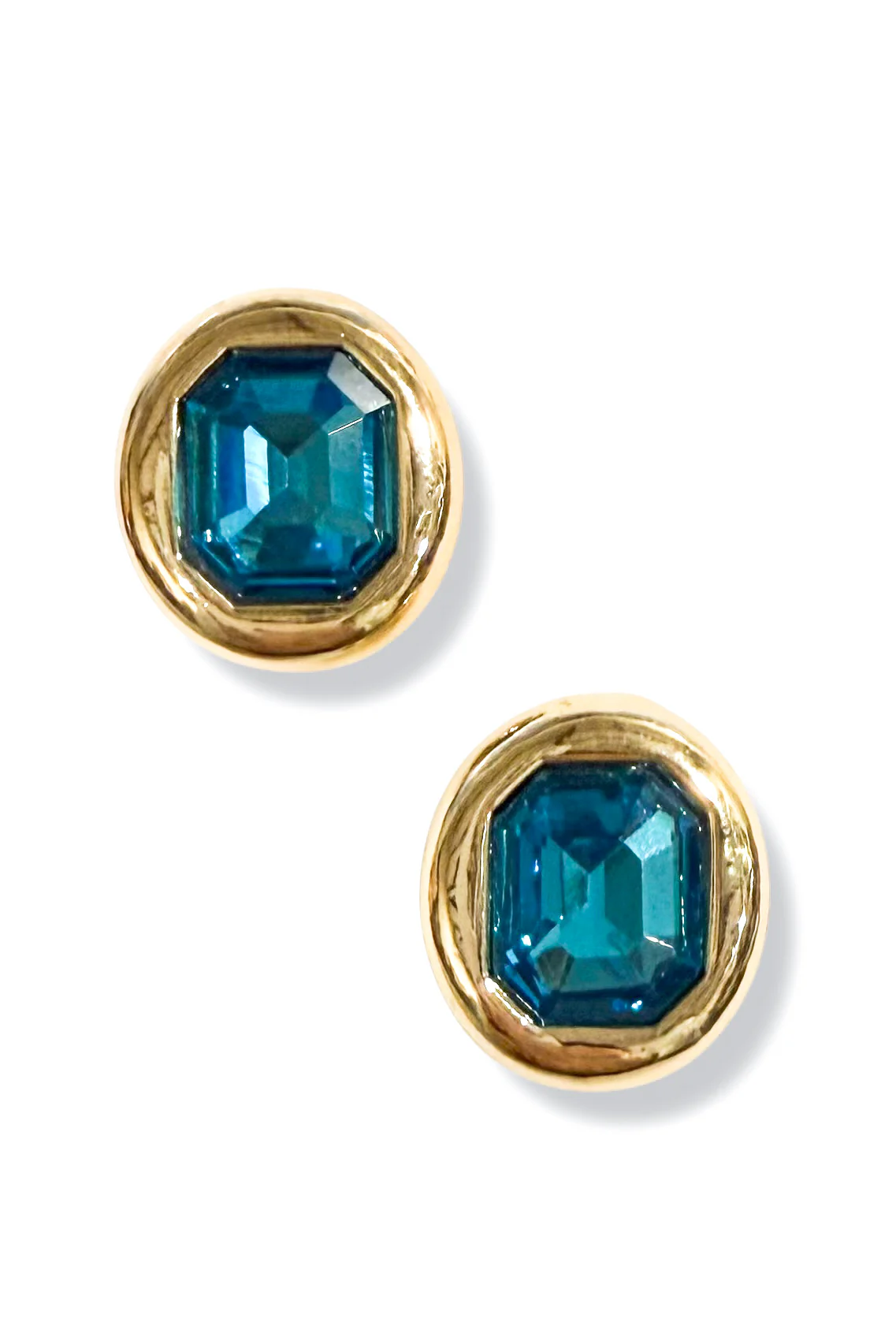 Becca Blue and Gold Stud Earrings