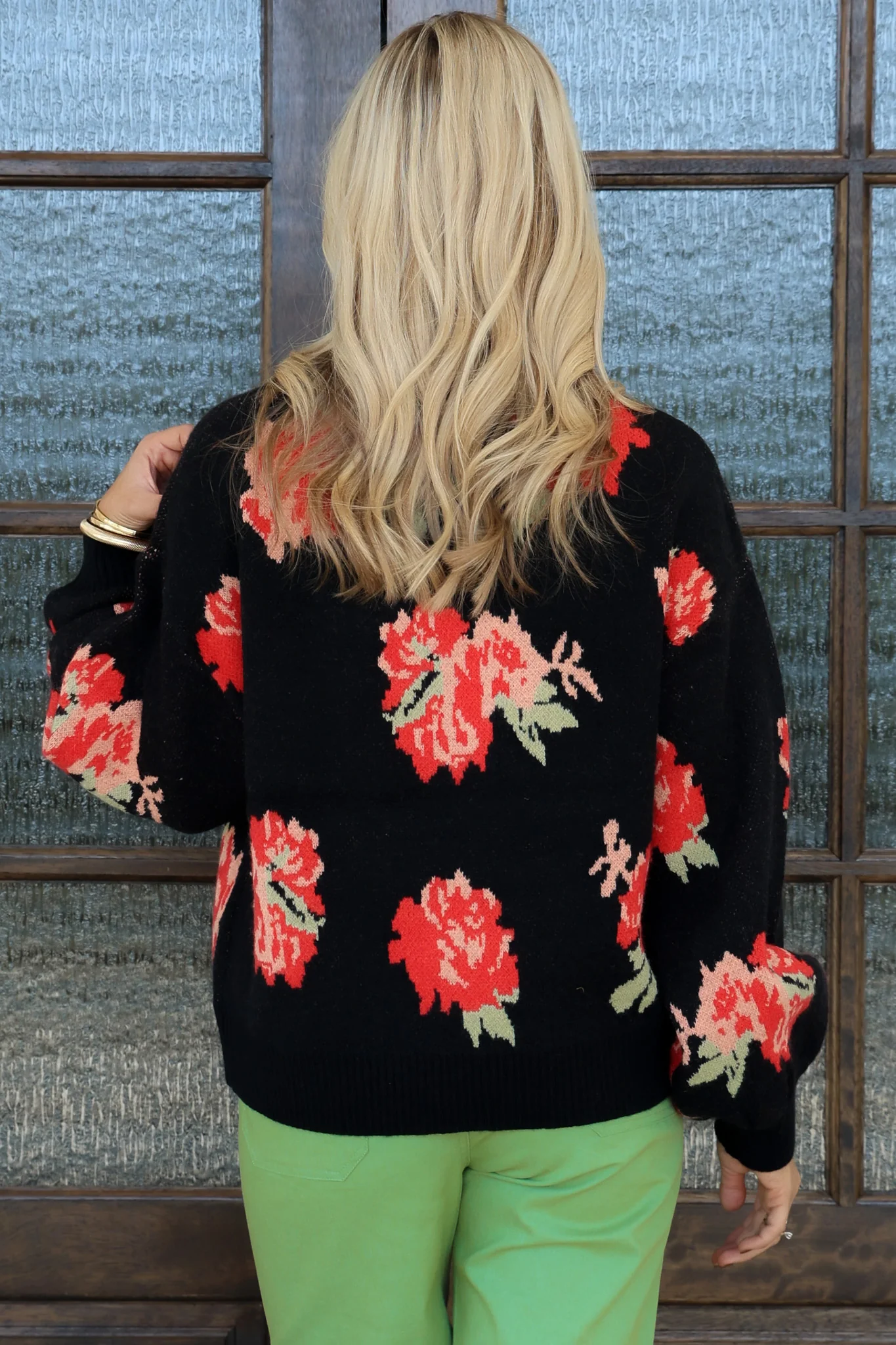 Rosie Red & Black Long Sleeve Sweater - Image 5
