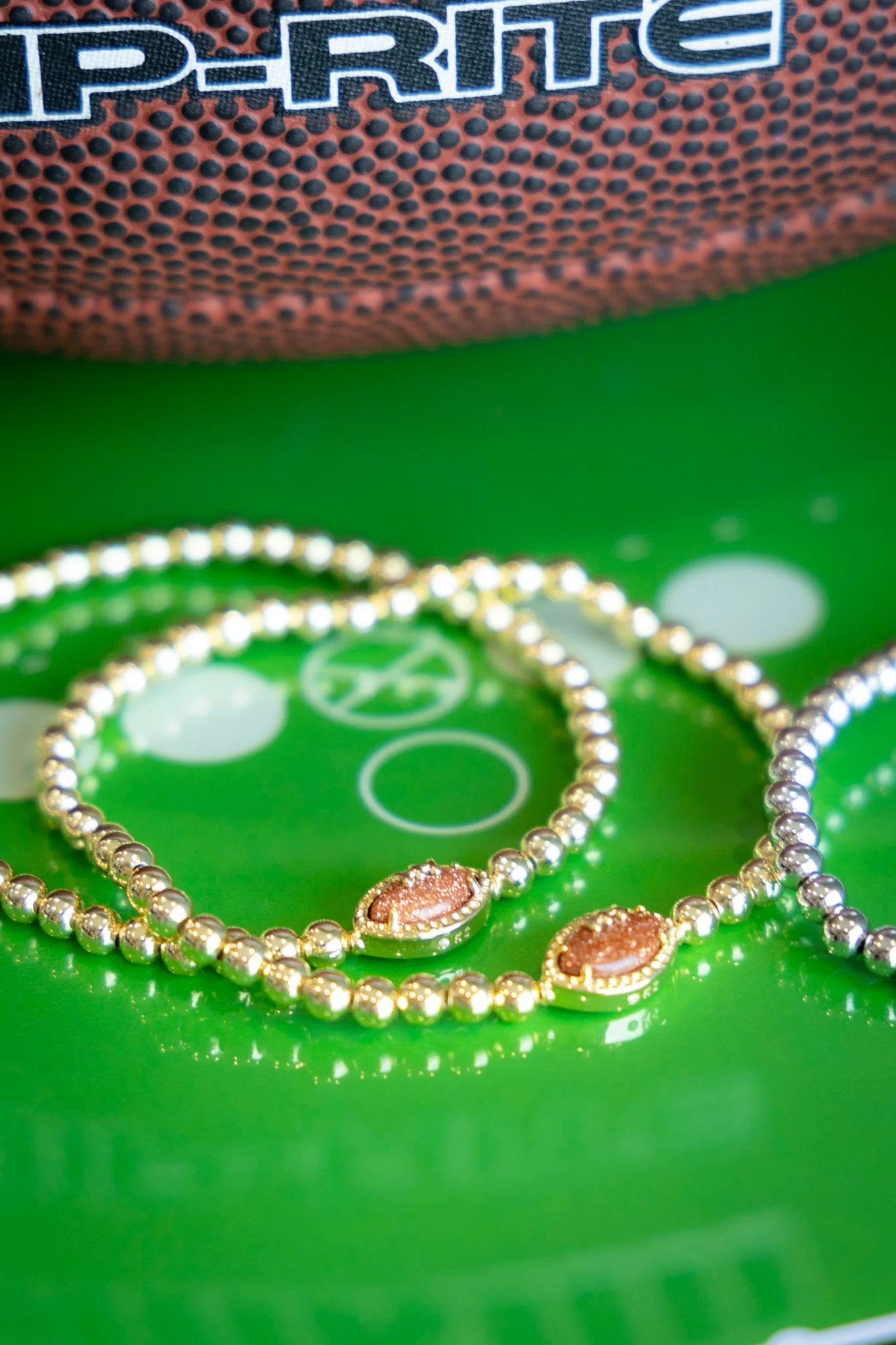 Football Stretch Bracelet - Gold Orange Goldstone | Kendra Scott - FINAL SALE - Image 2