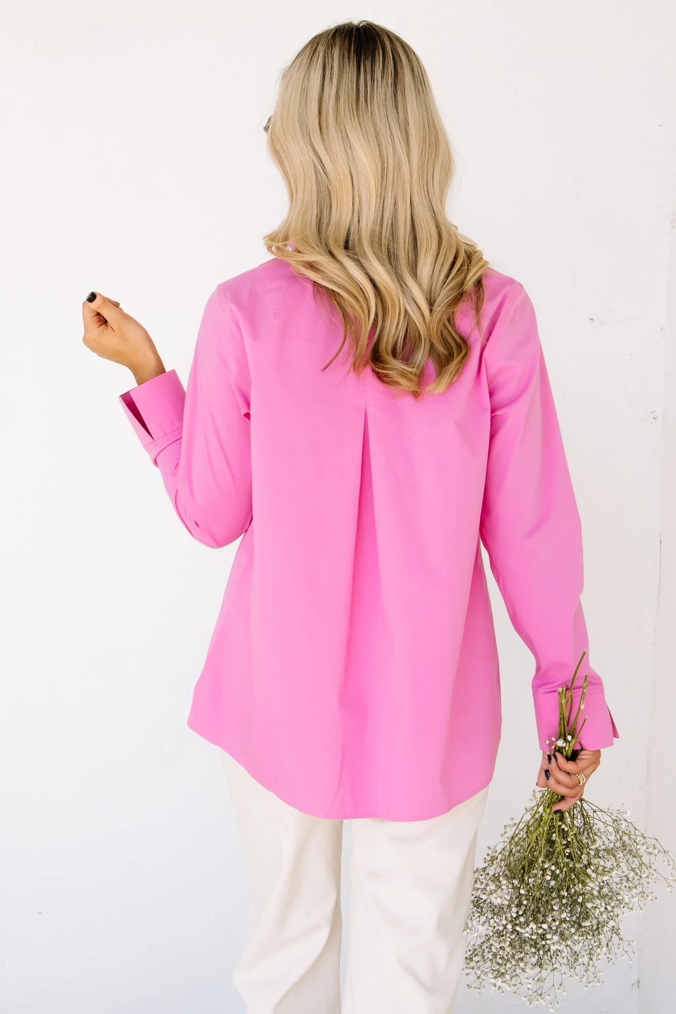 Foxcroft Agnes Guava Pink Long Sleeve Blouse - Image 6