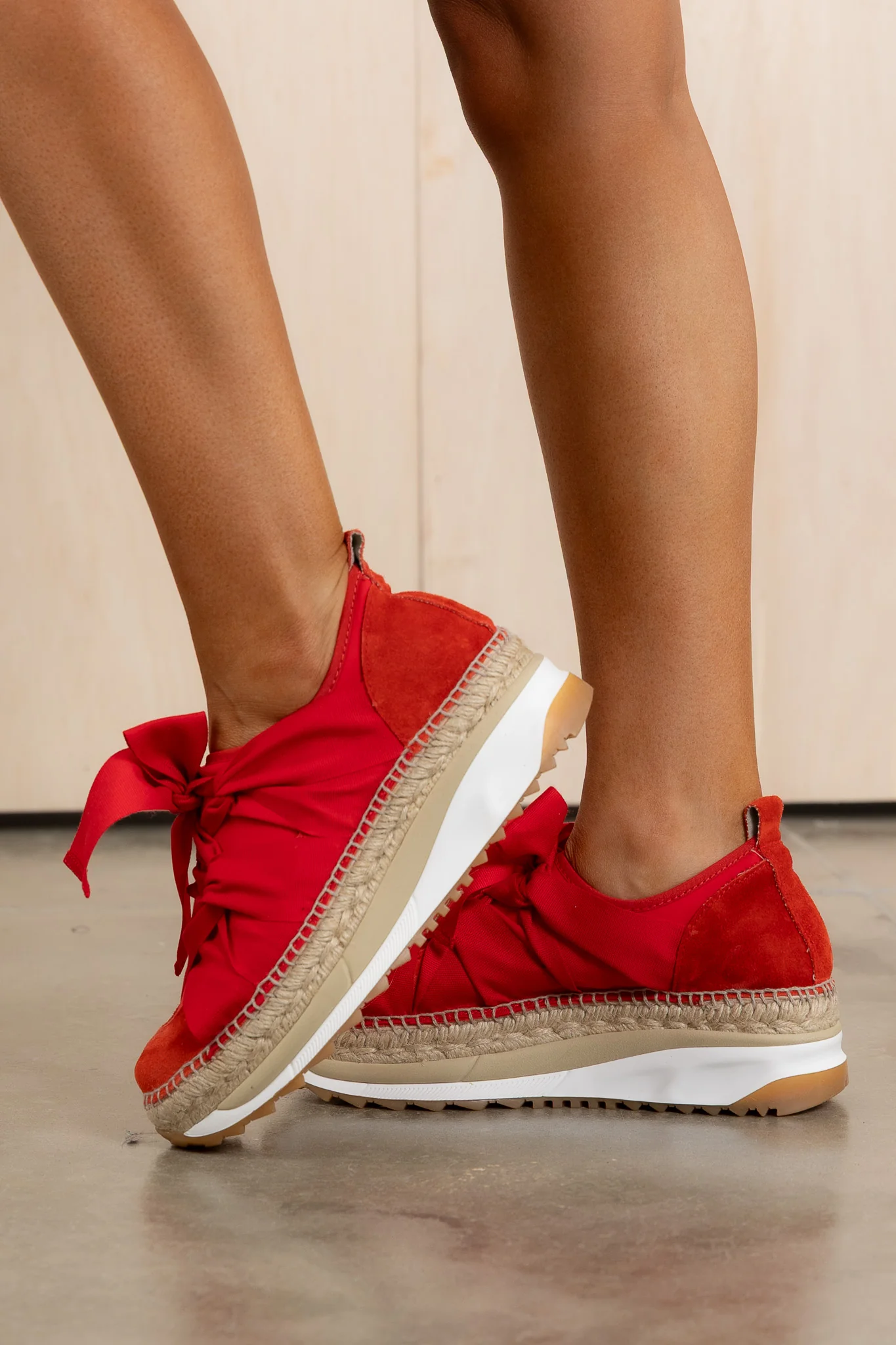 FREE PEOPLE Chapmin Espadrille Red Sneakers - Image 3