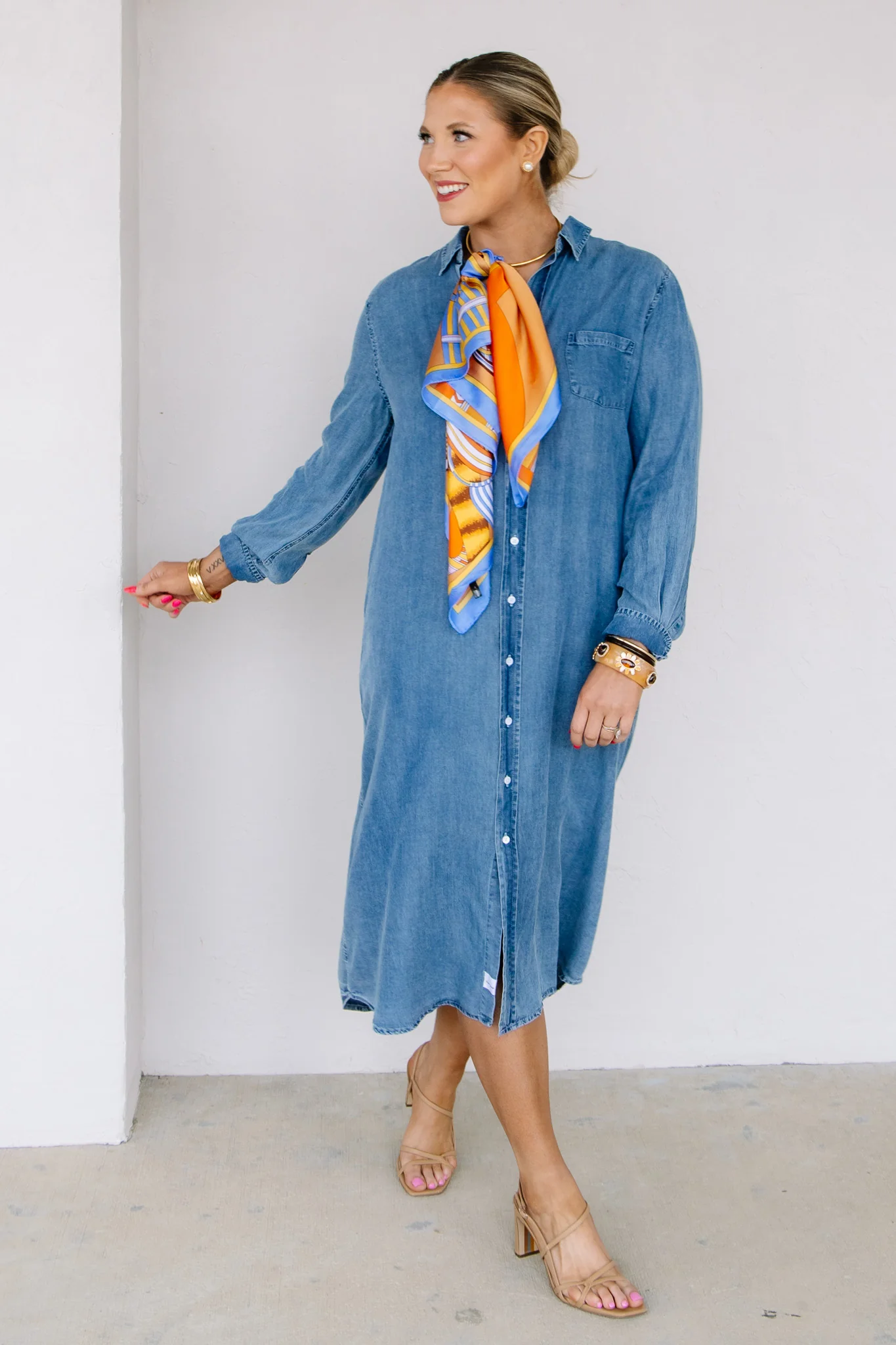 Dear John Galina Imperial Blue Shirt Dress - Image 7