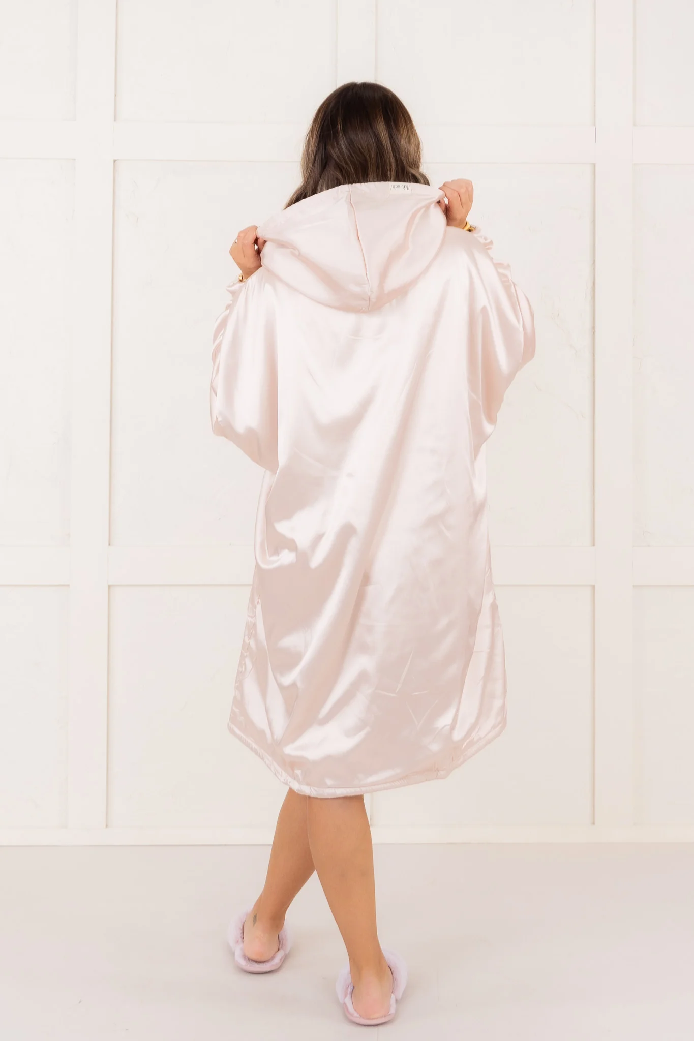 Glazey Satin Hoodie - Blush | Kitsch - SALE - Image 6