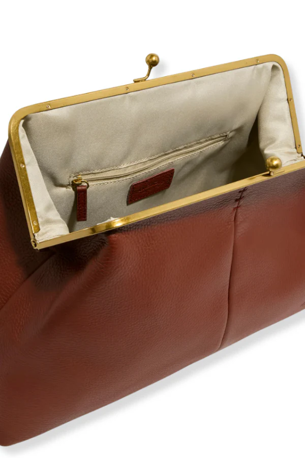American Leather Co Grace Brandy Oversized Clutch - Image 2