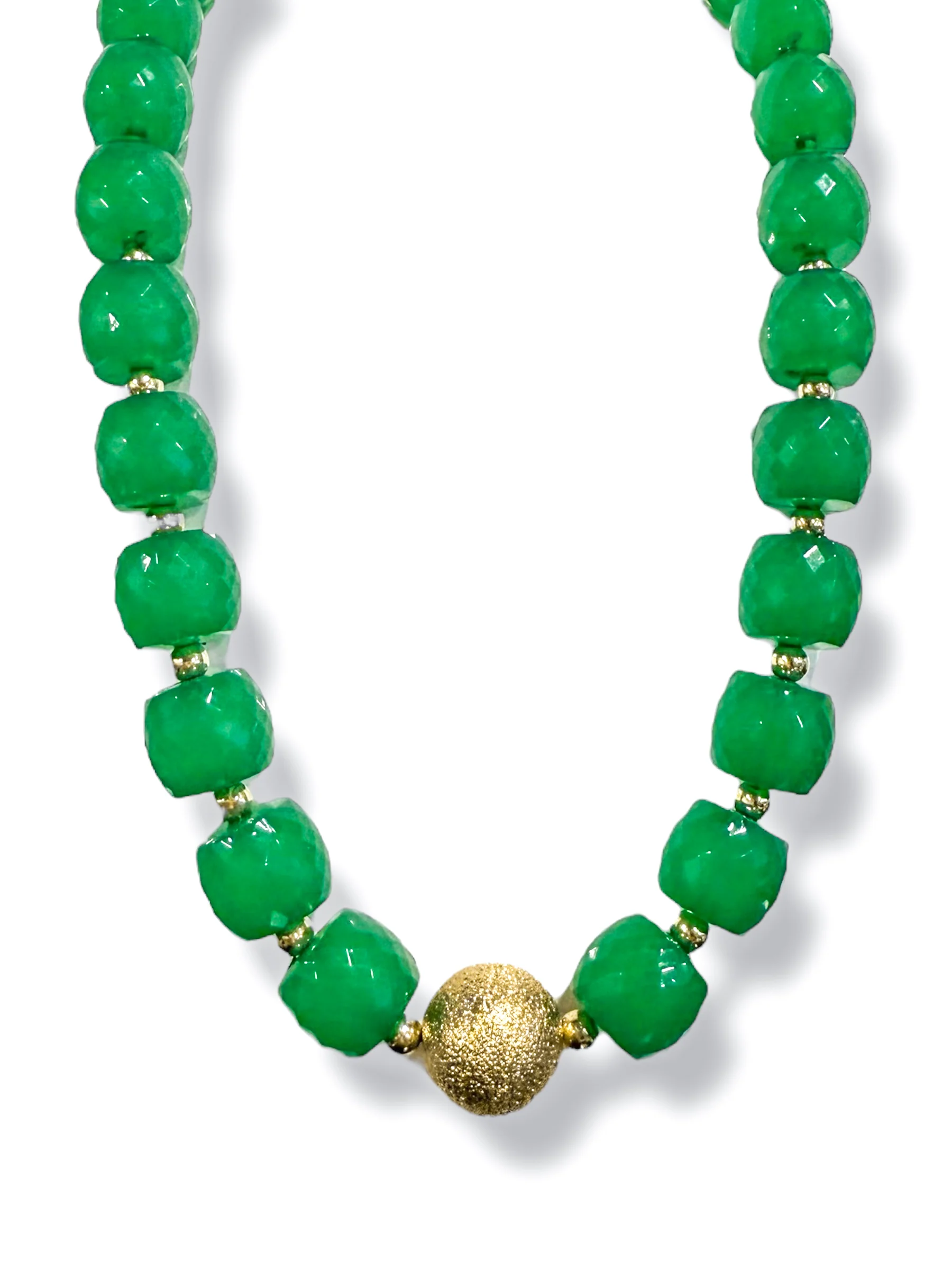 Eyes On You Green Dia Cut Acrylic Necklace