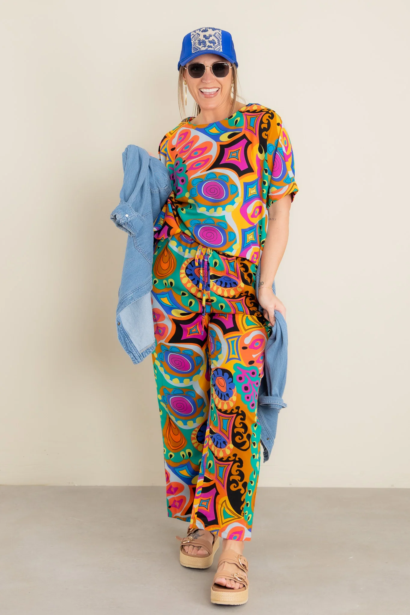 Make A Wish Green Mix Pant Set - FINAL SALE - Image 2