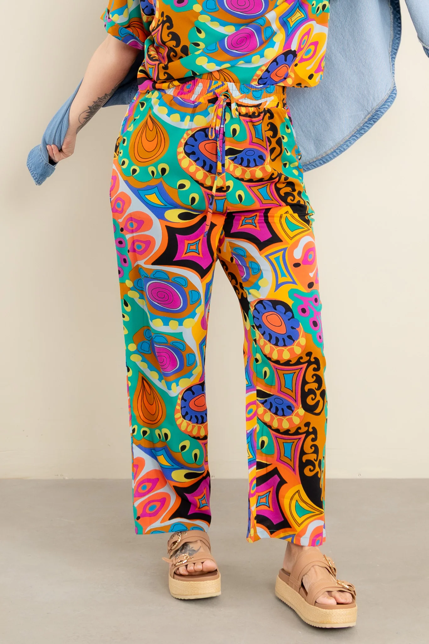Make A Wish Green Mix Pant Set - FINAL SALE - Image 6