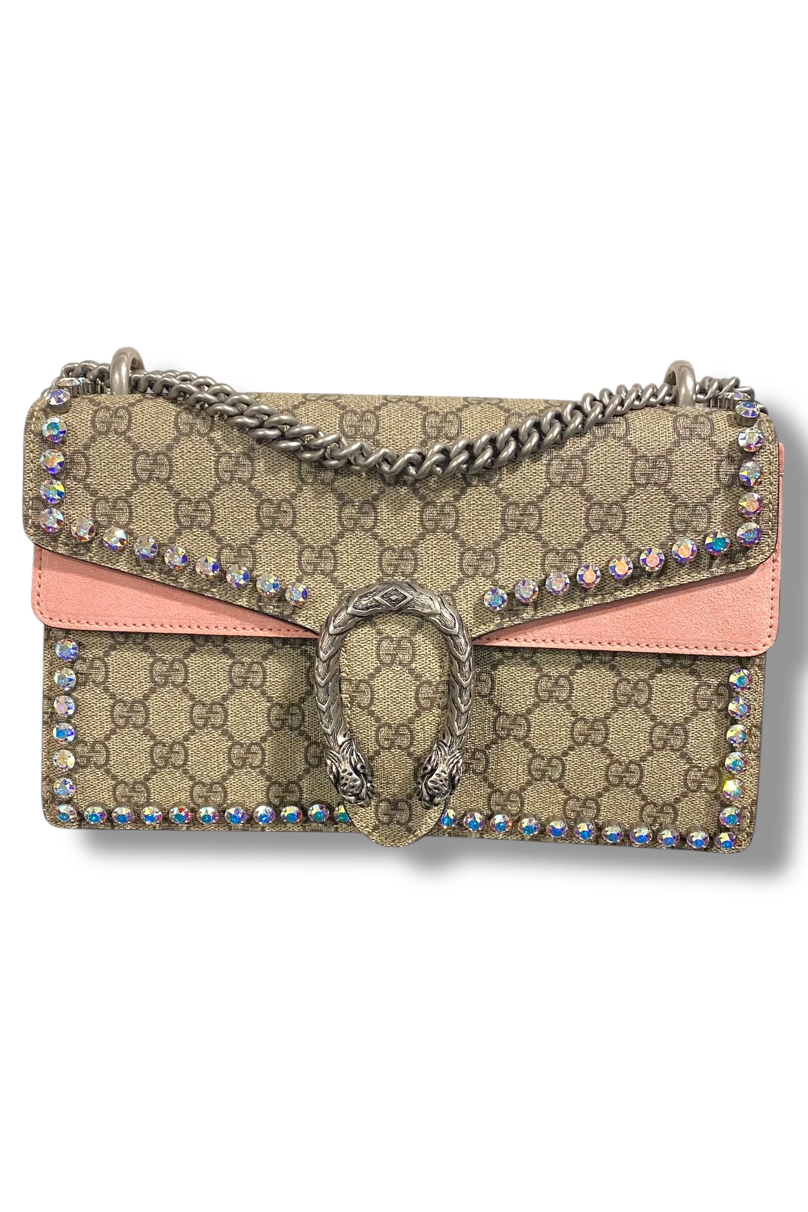 Gucci Dionysus Bag Crystal Embellished GG Coated Canvas Small