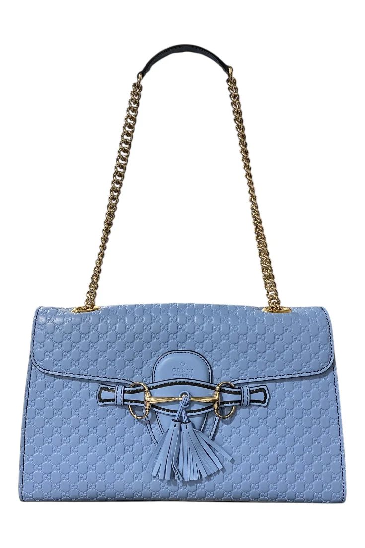 Gucci Emily Chain Flap Bag Microguccissima Leather Medium