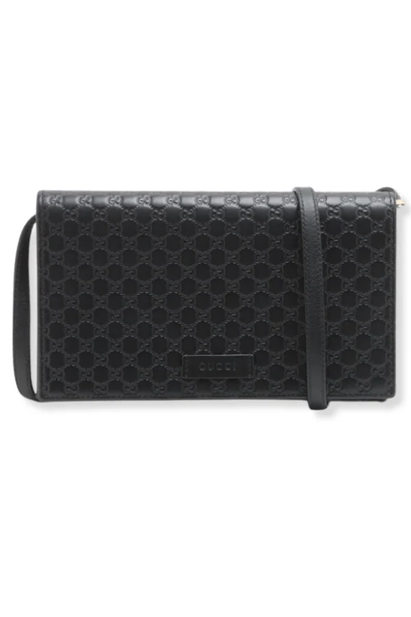Gucci Guccissima Leather Shoulder Bag Black
