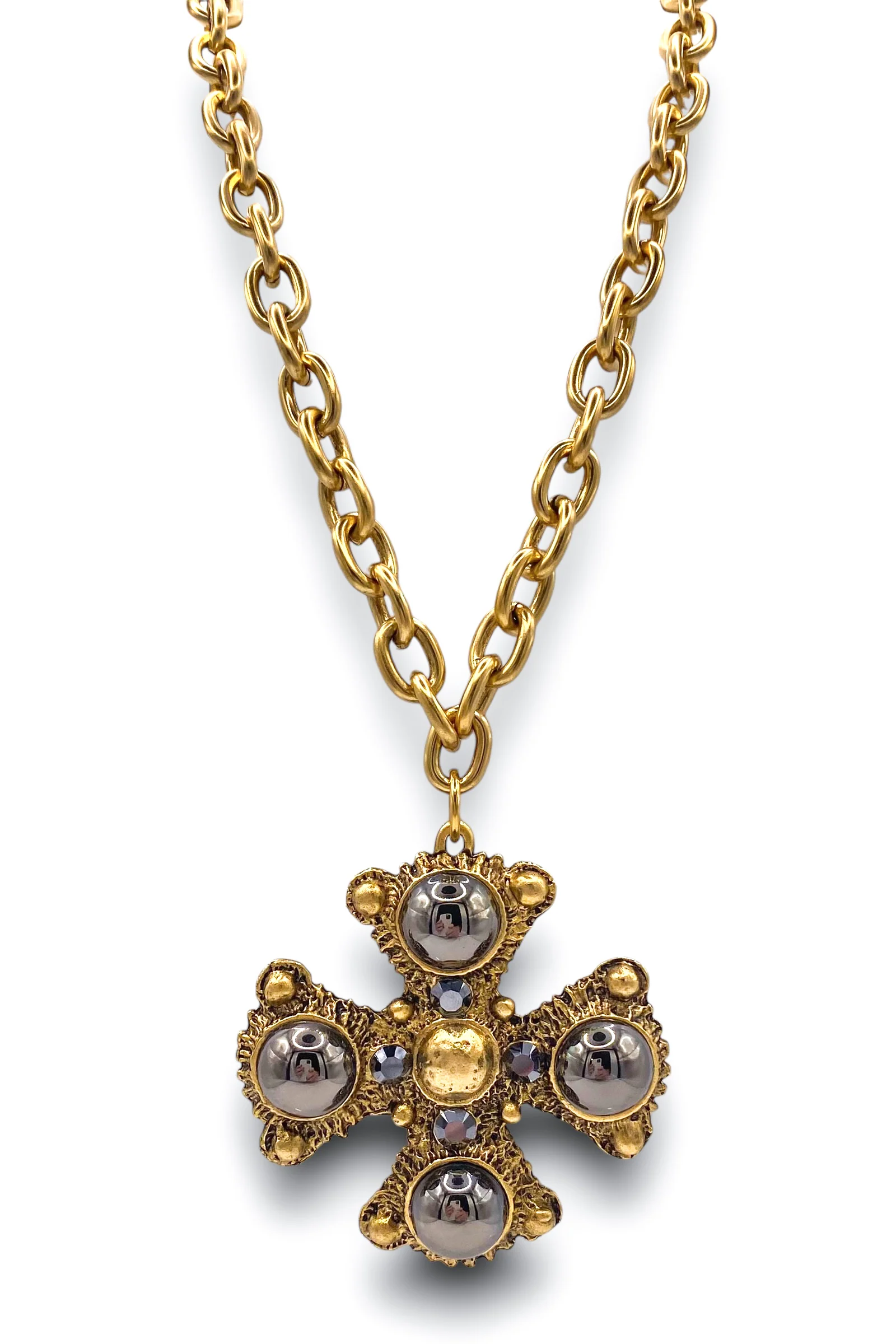 Off The Rails Necklace - Hematite | Yochi