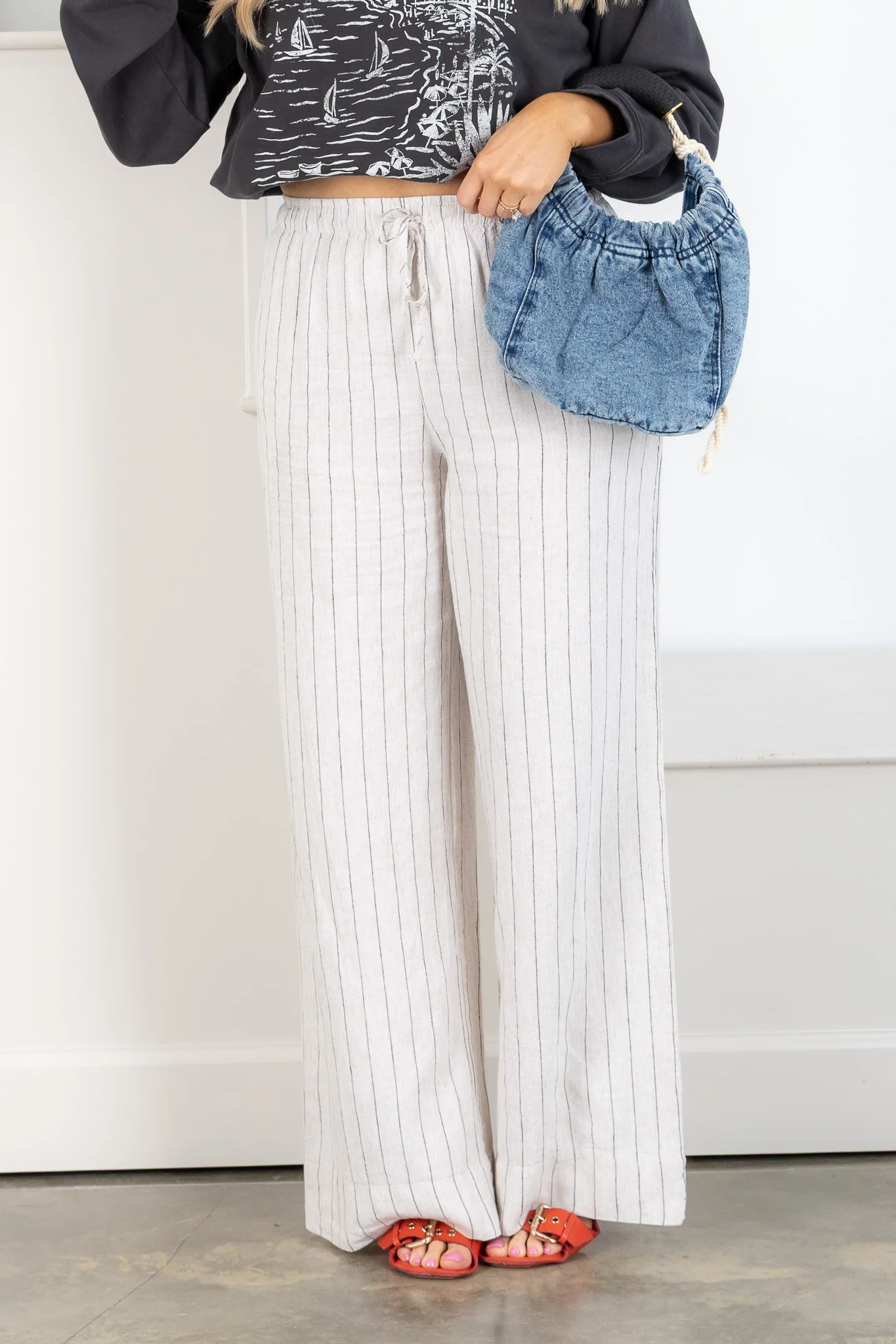 Z SUPPLY Henri Linen Striped Wide Leg Pant - Image 5