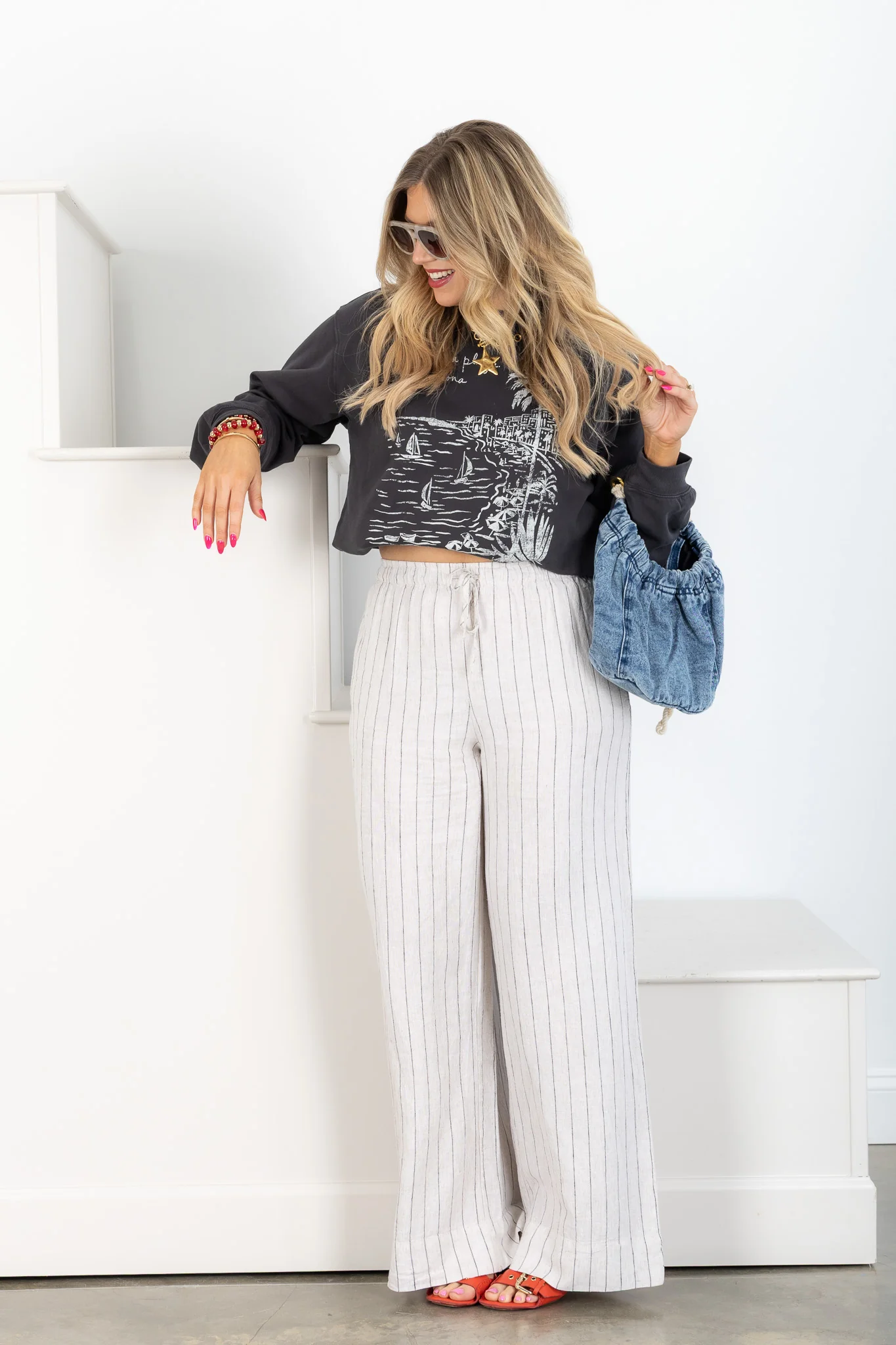 Z SUPPLY Henri Linen Striped Wide Leg Pant - Image 6