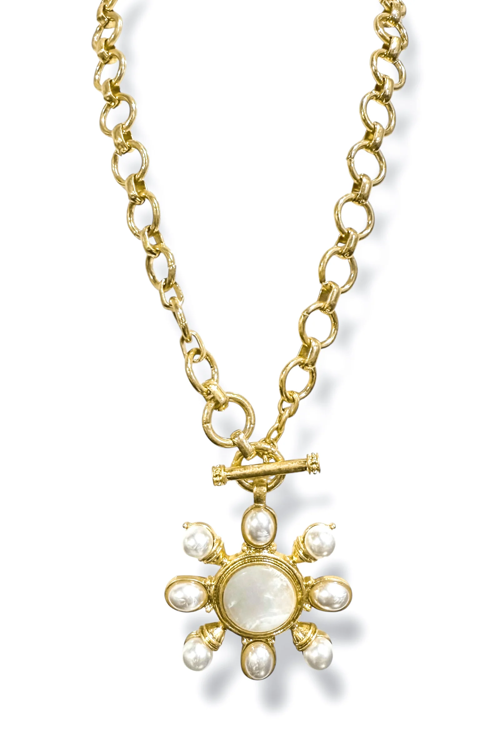 Here To Stay White Pendant Necklace