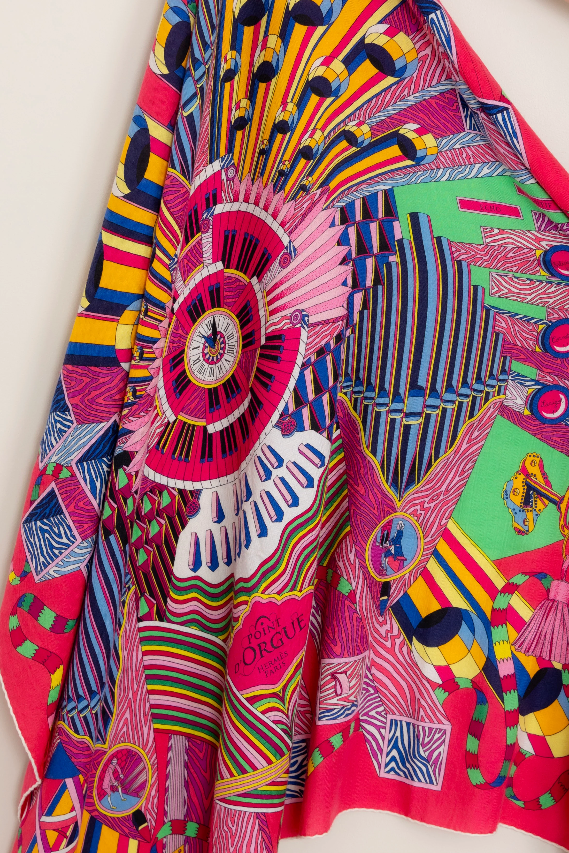 Hermes Printed 70% Cashmere 30% Silk Shawl 140x140cm - Image 2
