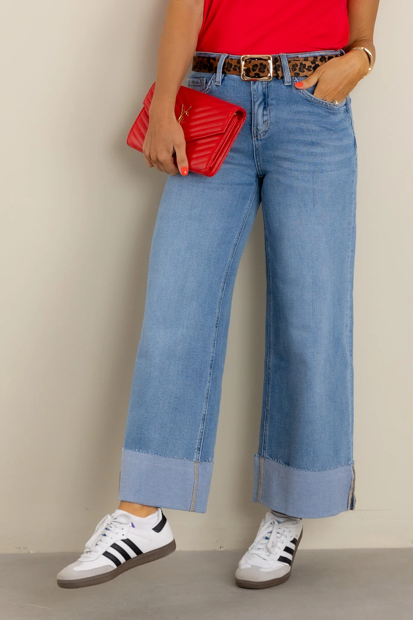 High Rise Extreme Wide Leg Cuffed Jean *Final Sale*