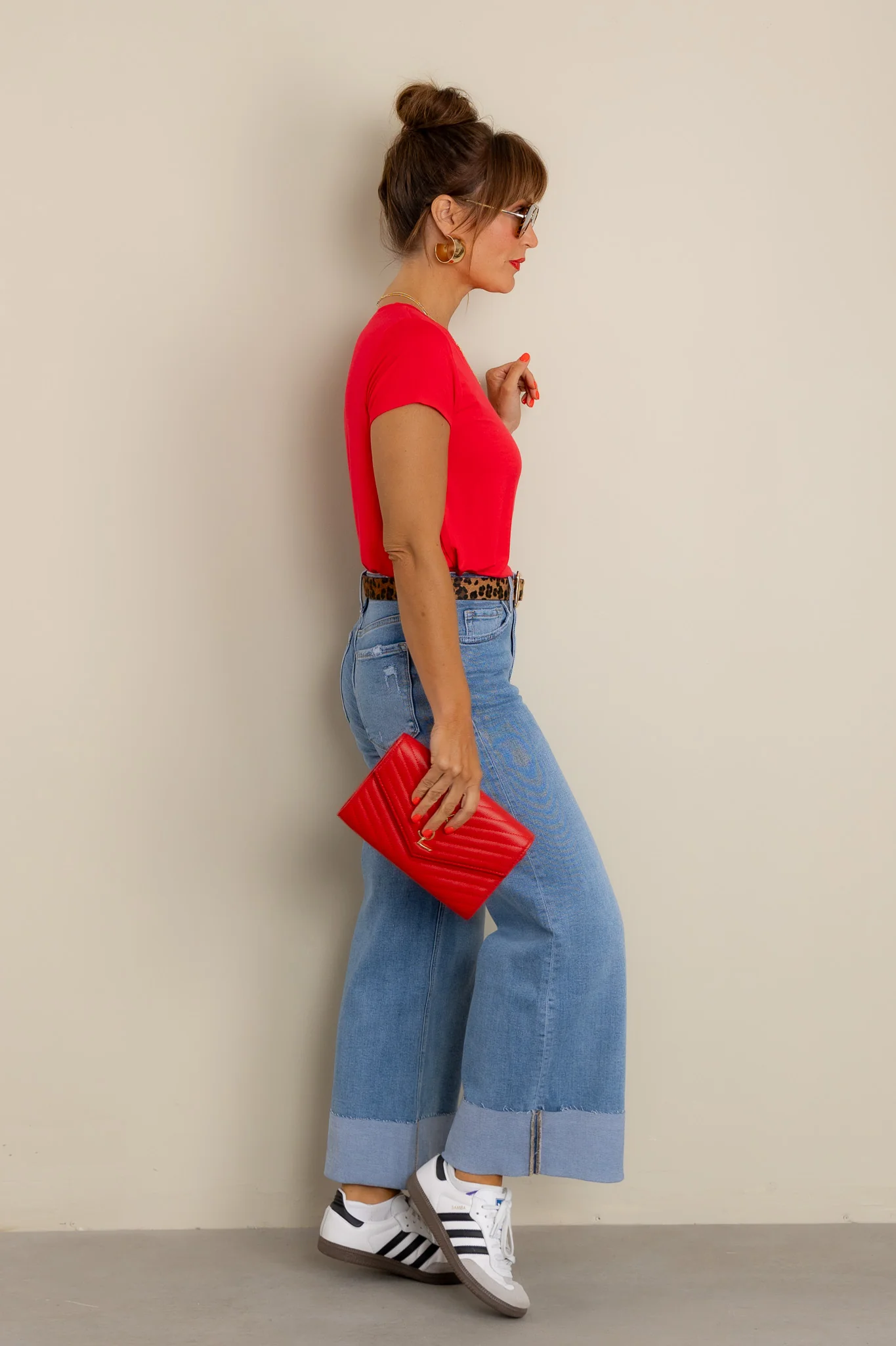 High Rise Extreme Wide Leg Cuffed Jean *Final Sale* - Image 4