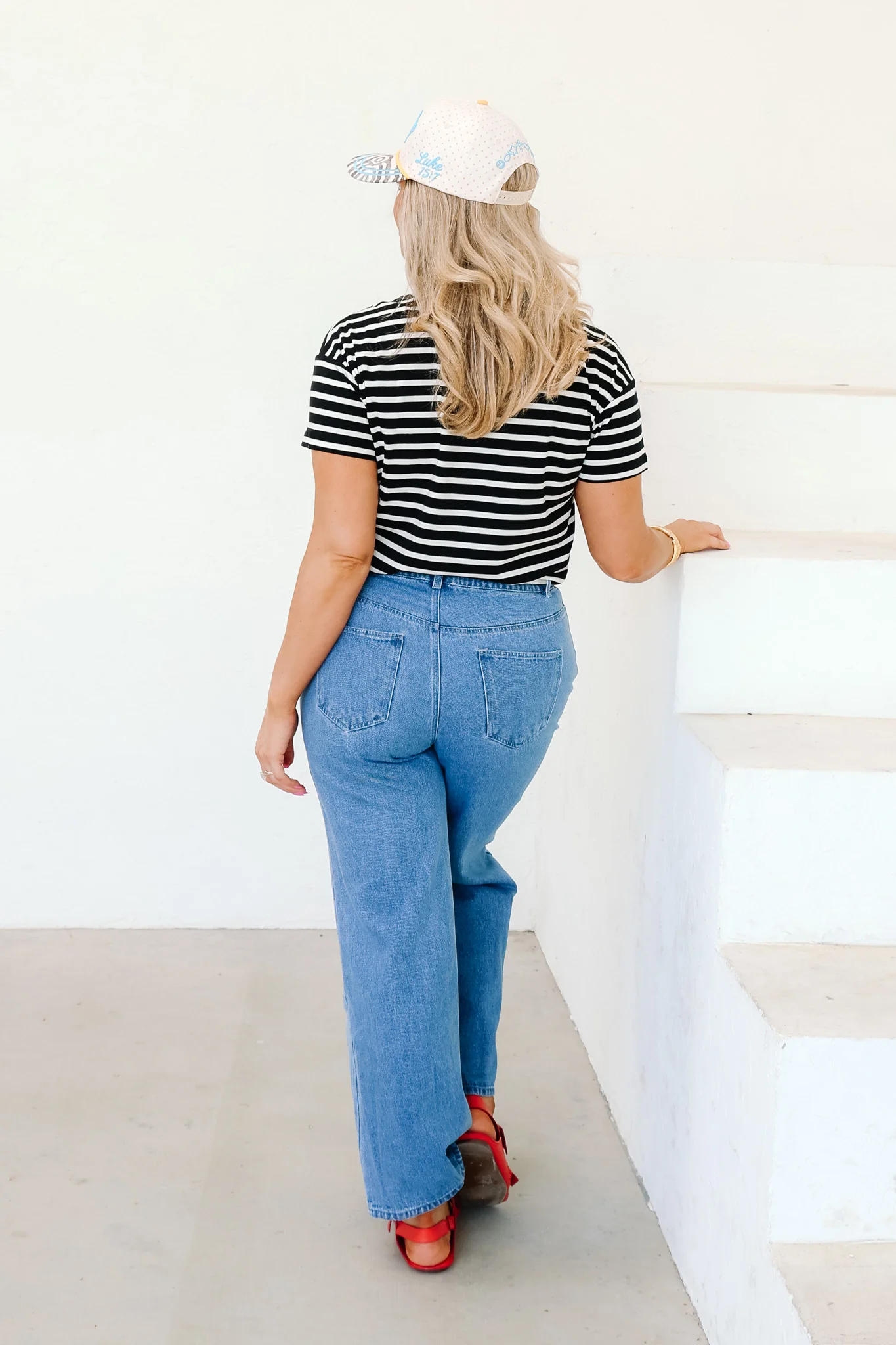 Isla High Rise Relaxed Denim Blue Straight Jean - Image 2