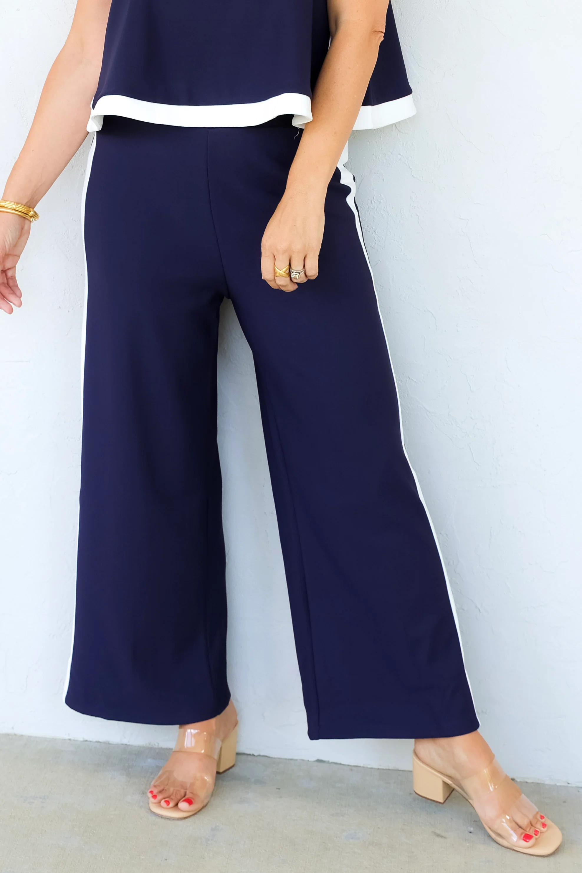 Sunny Muse Navy Wide Leg Pant