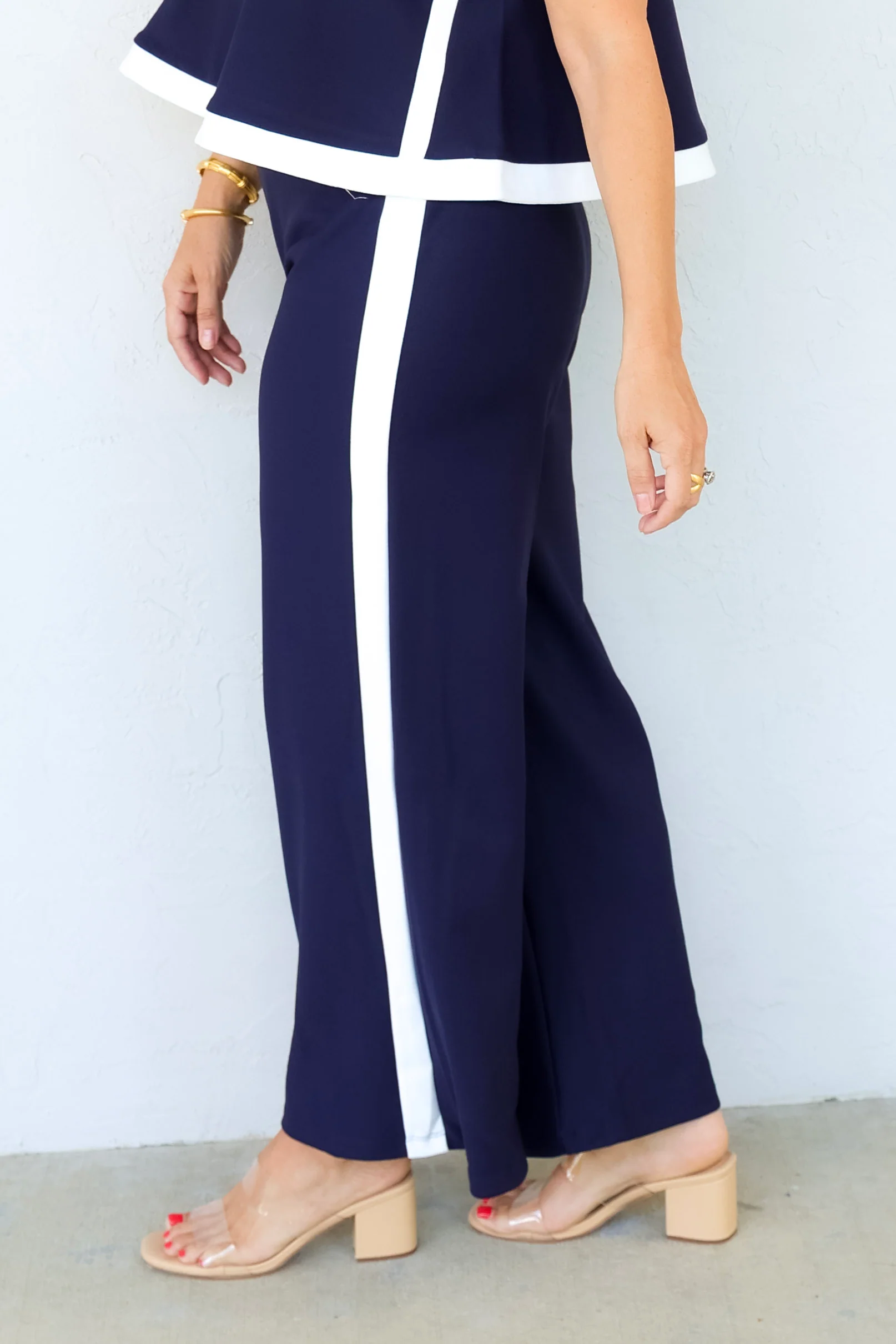 Sunny Muse Navy Wide Leg Pant - Image 4