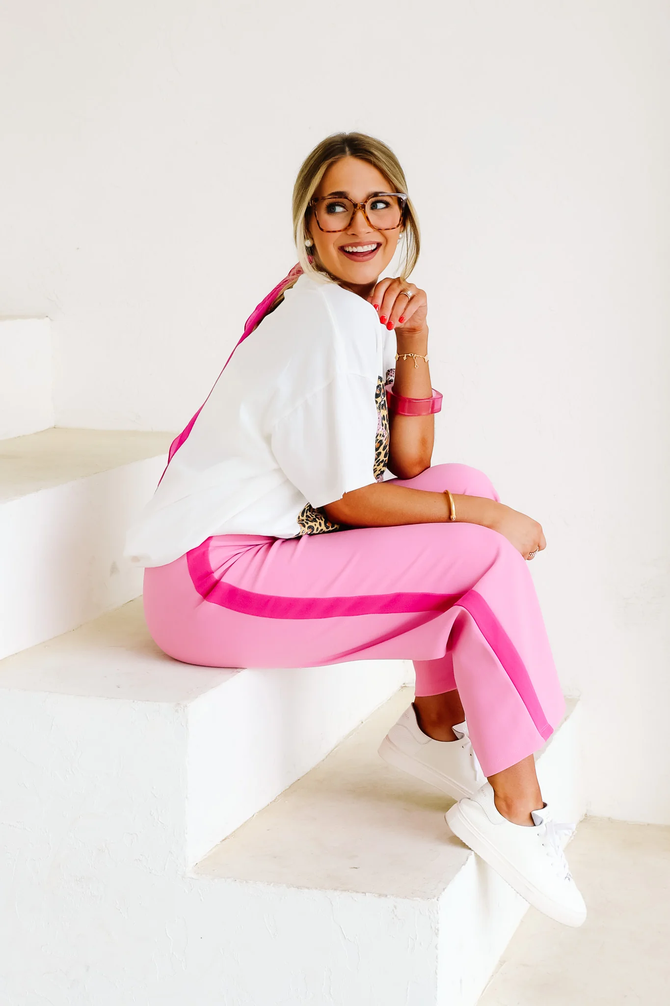Sunny Muse Pink Wide Leg Pant - Image 3