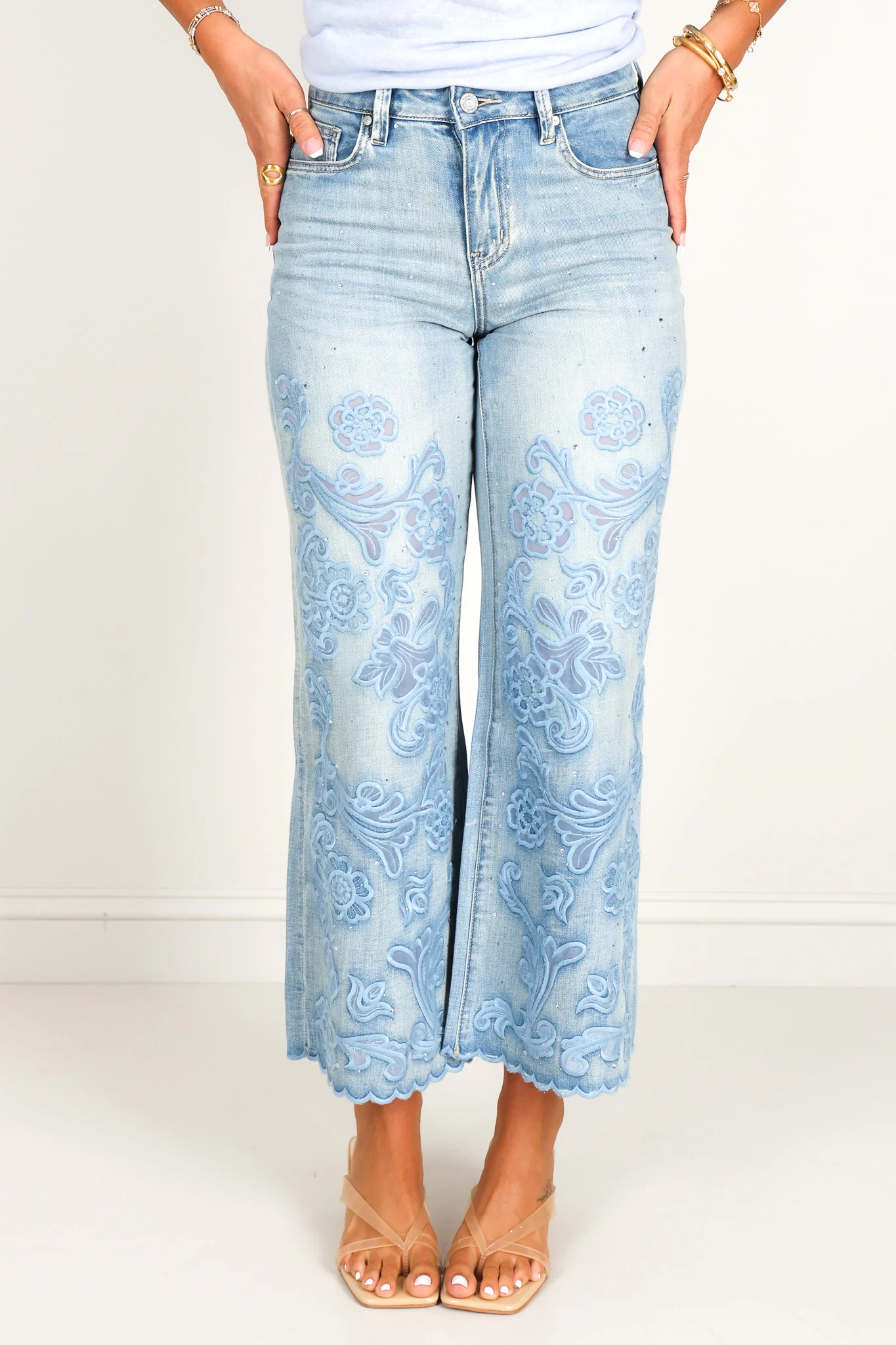 Wyatt High Rise Light Blue Wide Leg Jean