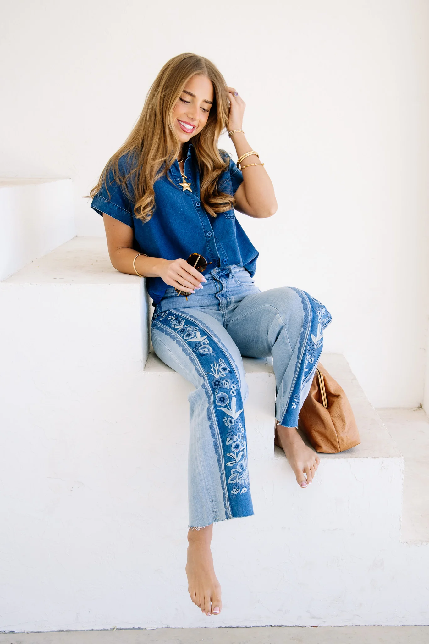 Dolly High Rise Medium Blue Wide Leg Jean - Image 3