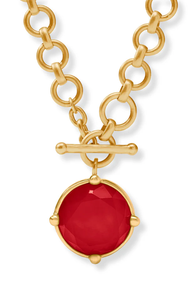 Julie Vos Honeybee Demi Iridescent Strawberry Statement Necklace - Image 3
