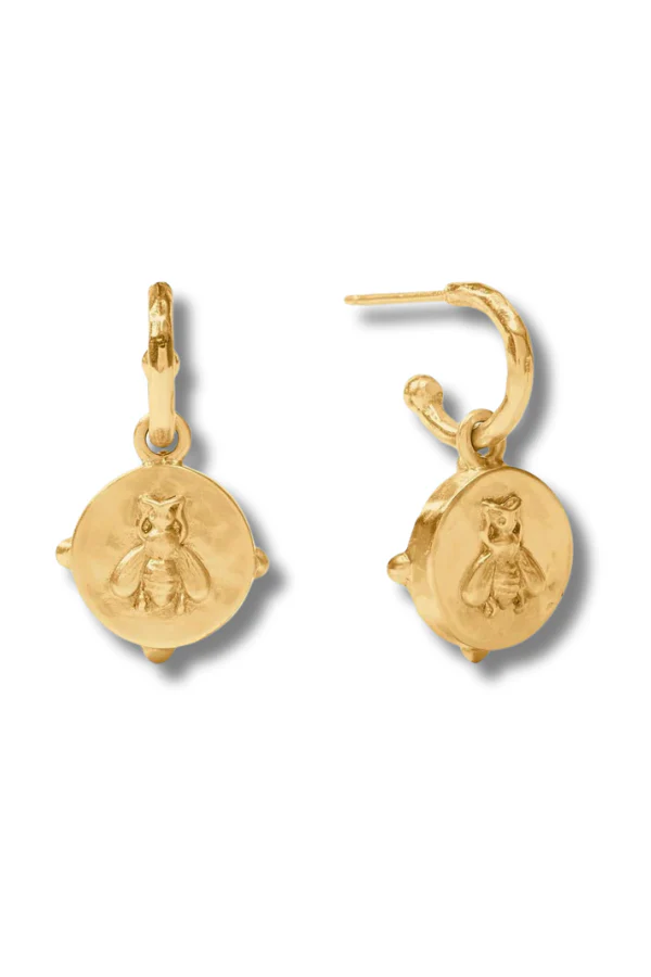 Honeybee Hoop & Charm Earrings - Rose | Julie Vos - Image 2