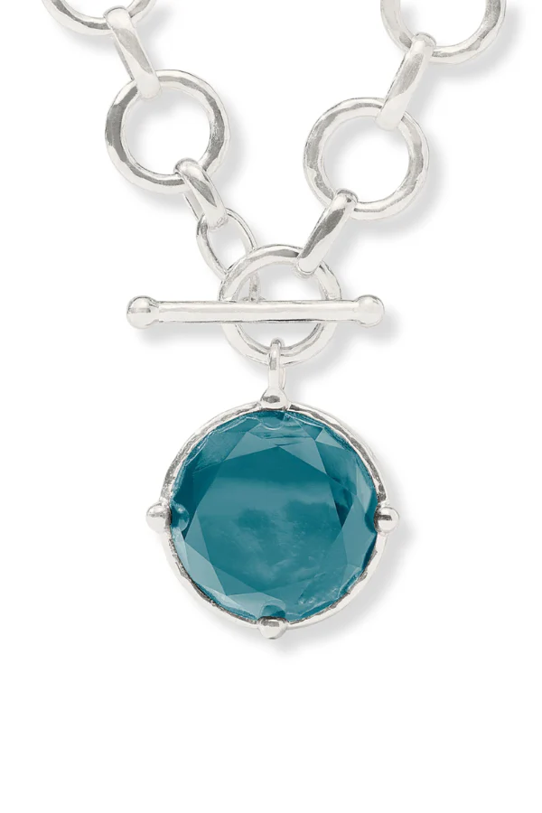 Julie Vos Honeybee Iridescent Montana Blue Statement Necklace