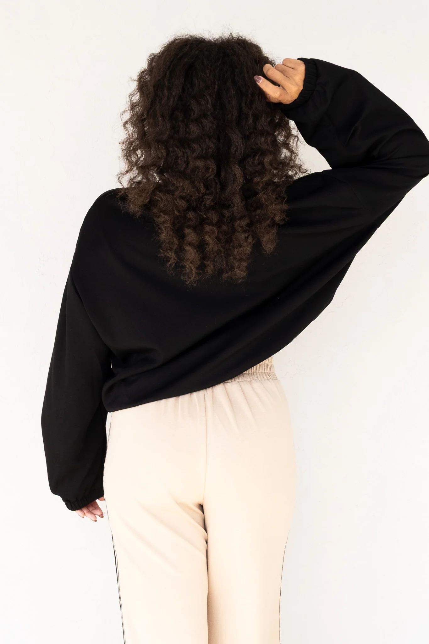 Catherine Black Long Sleeve Sweatshirt - Image 6