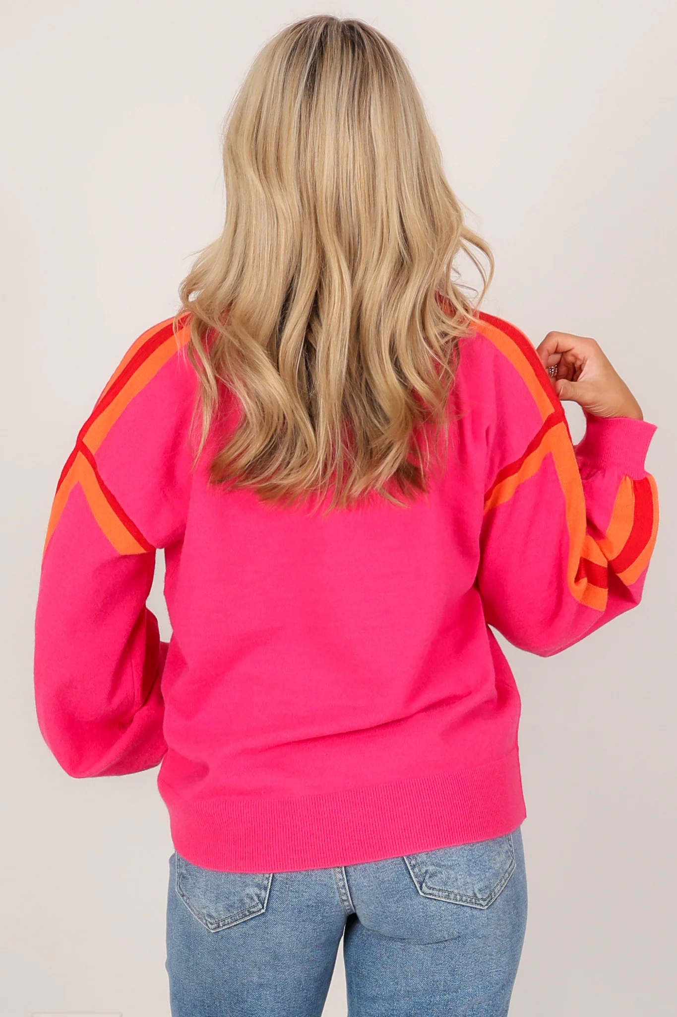 Take Your Pick Hot Pink Long Sleeve Sweater - Image 4