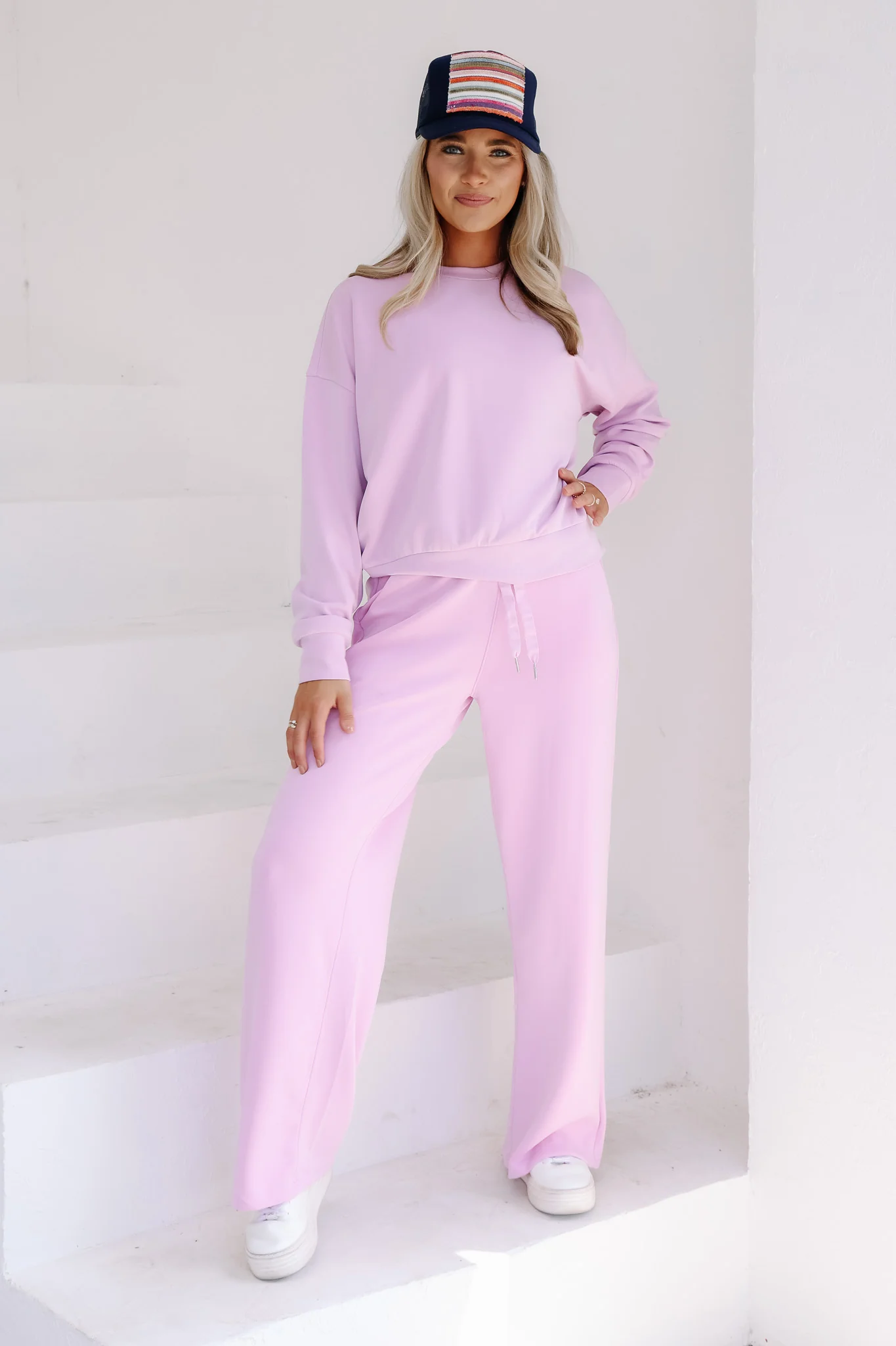 Wendie Ice Pink Long Sleeve Top - Image 3