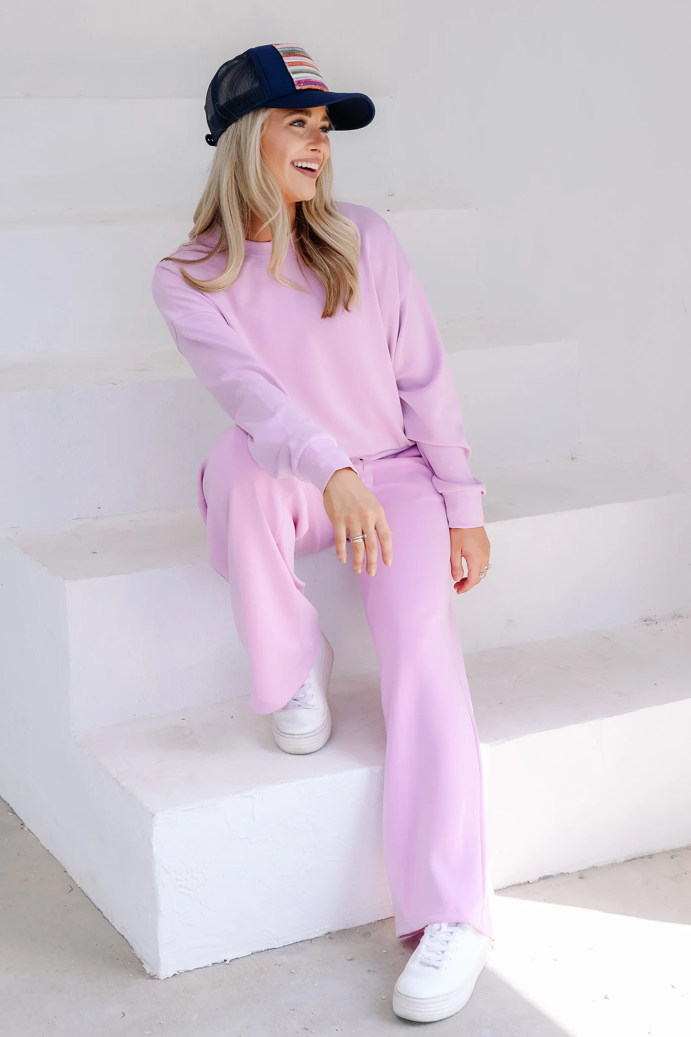 Wendie Ice Pink Long Sleeve Top - Image 4