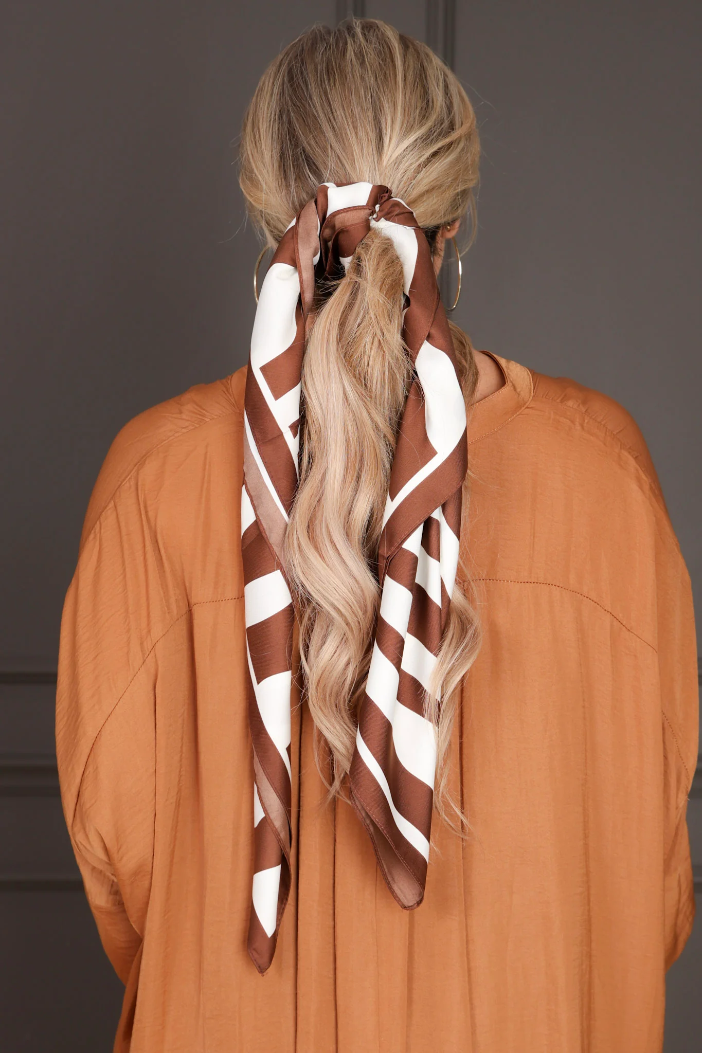 In To The Wild Brown Zebra Scarf - Image 2