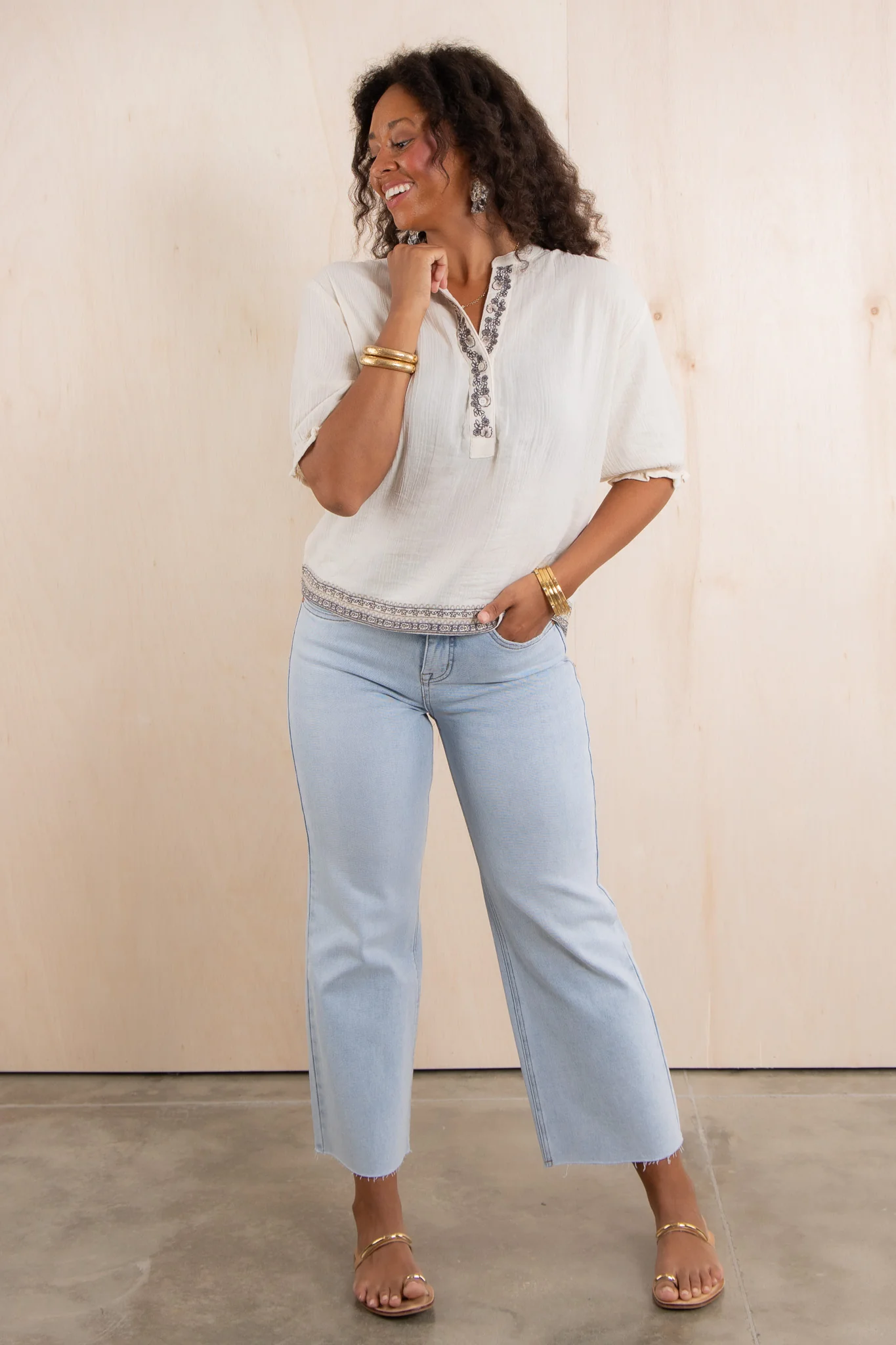 Dear John Ivory Short Sleeve Top *Final Sale* - Image 5