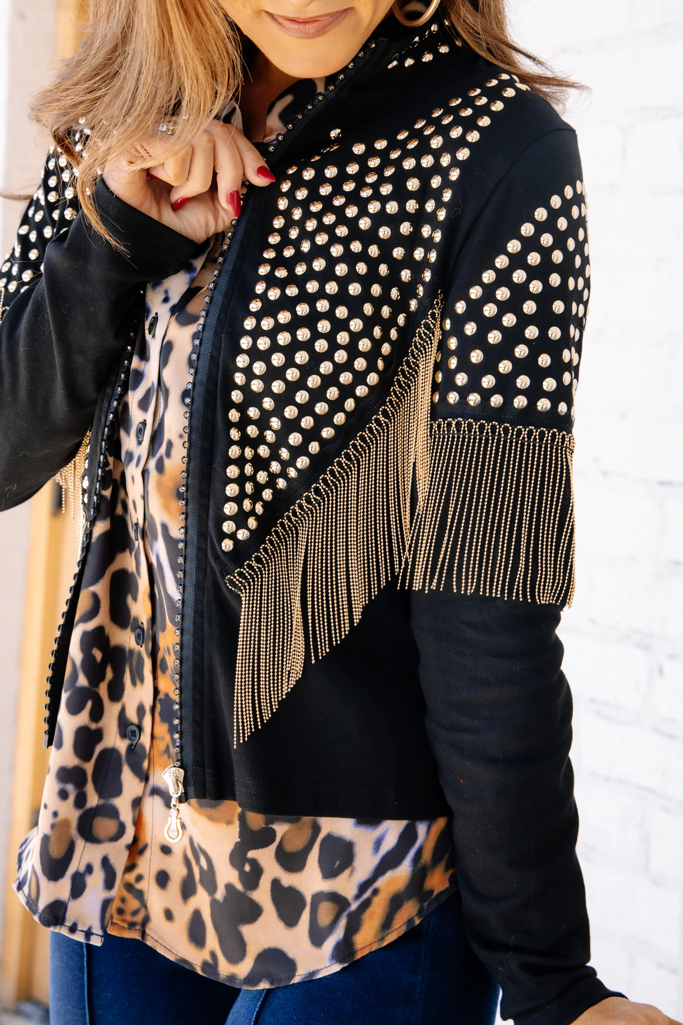 Rock in the Roll Black and Gold Long Sleeve Jacket - Image 3